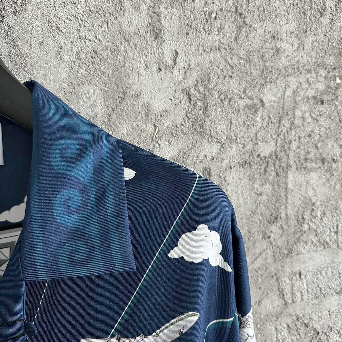 Casablanca Le Temple Du Sport Long Sleeve Silk Shirt - DopestKickz