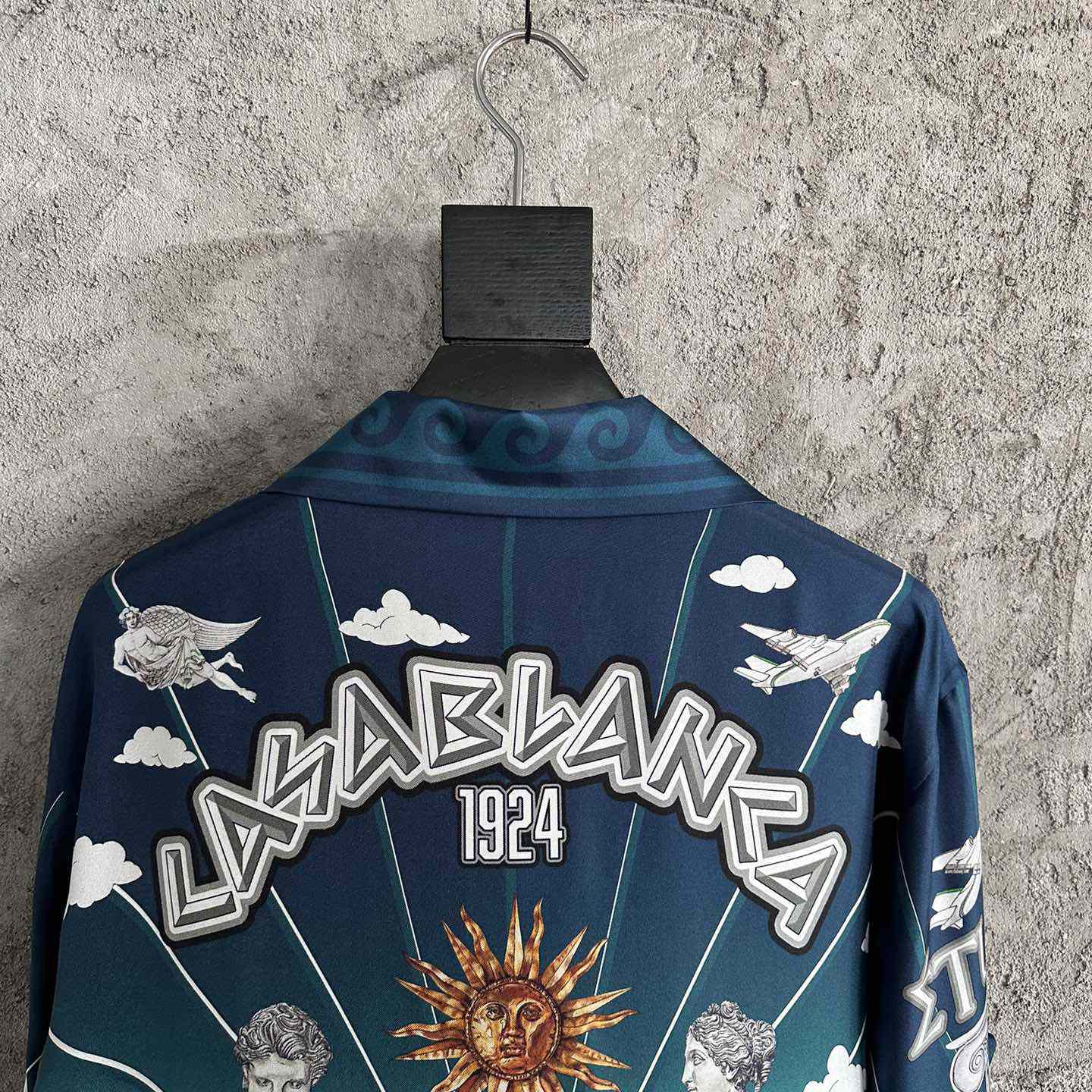Casablanca Le Temple Du Sport Long Sleeve Silk Shirt - DopestKickz