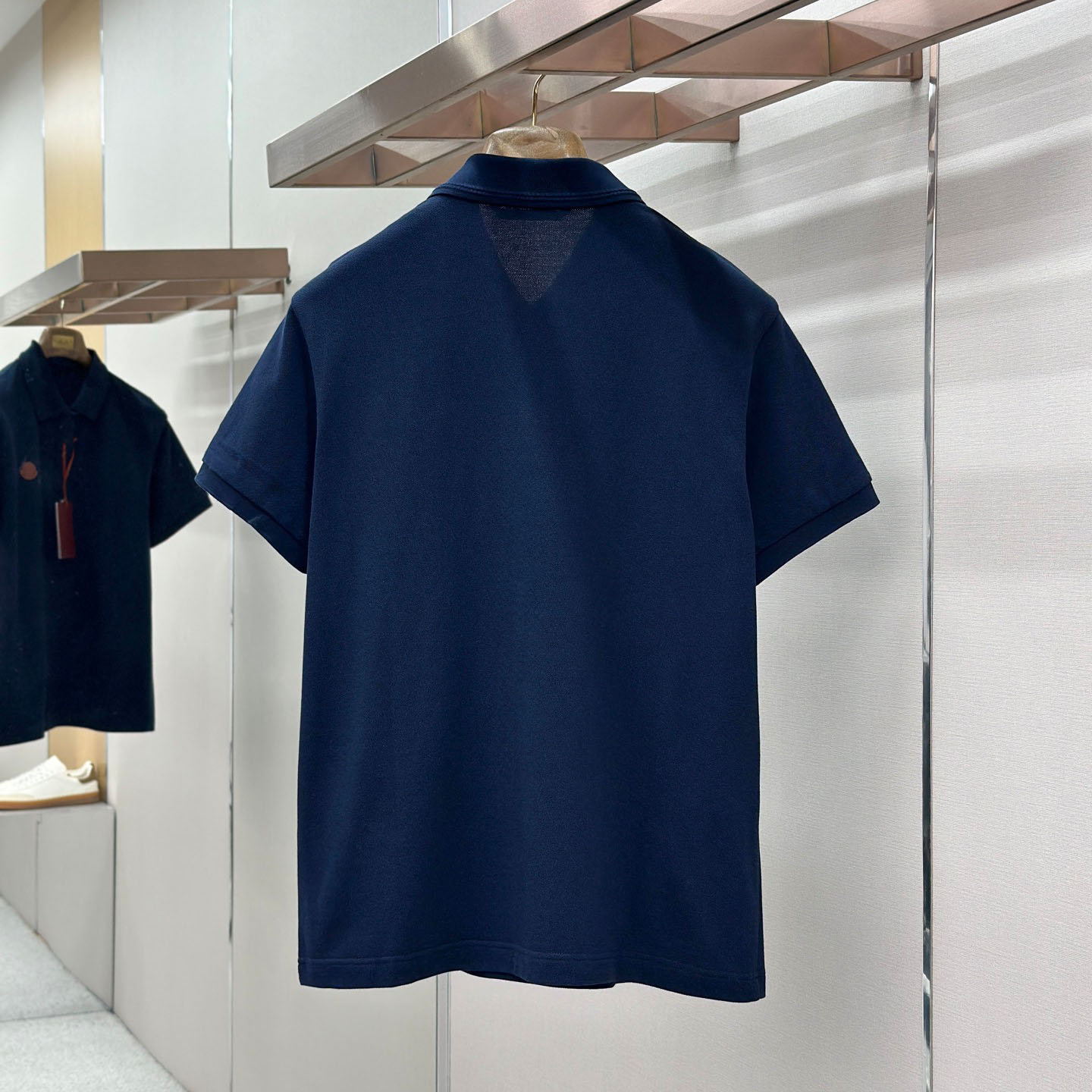 Moncler Logo Cotton Piquet Polo Shirt - DopestKickz