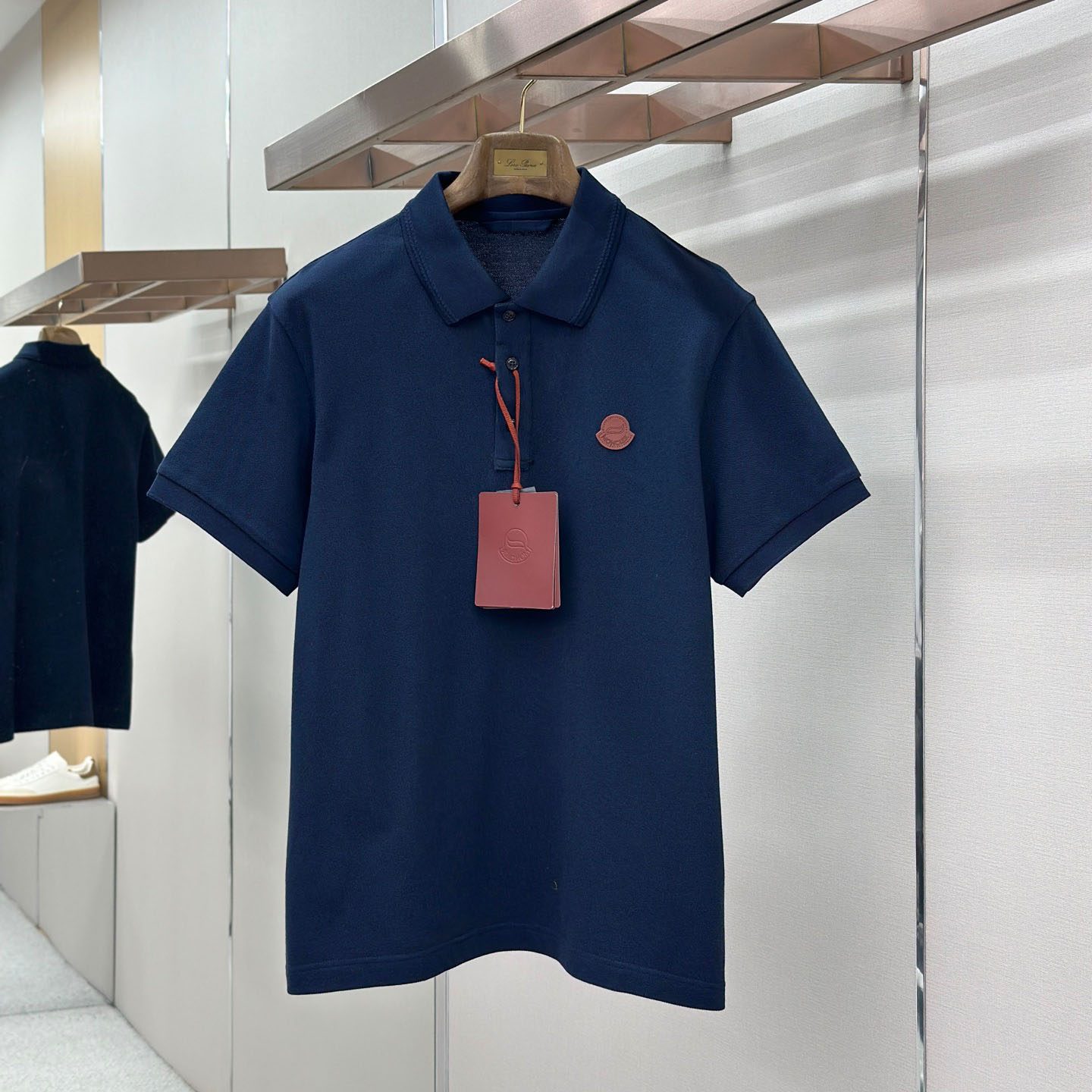 Moncler Logo Cotton Piquet Polo Shirt - DopestKickz
