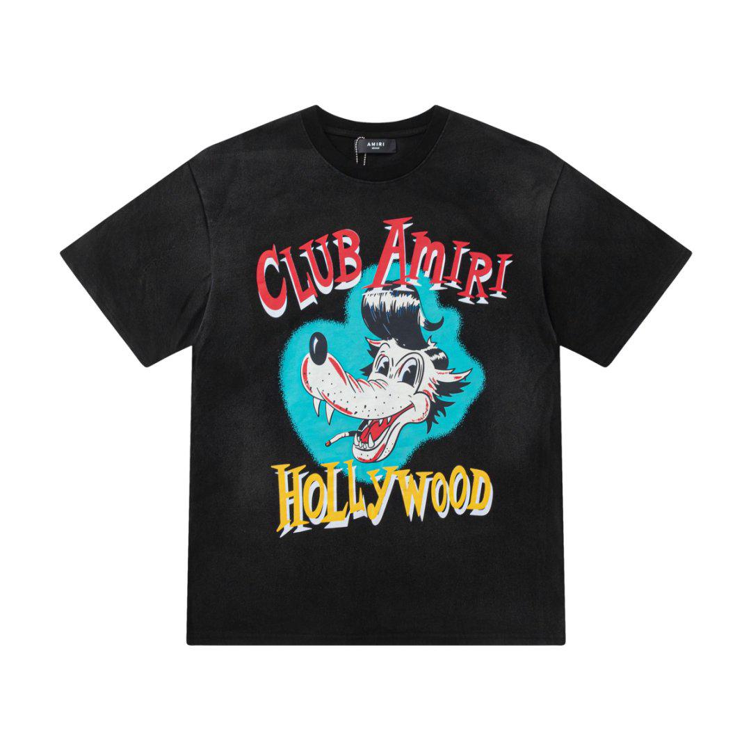 Amiri Club Amiri Wolf Oversized Tee 'Black' - DopestKickz