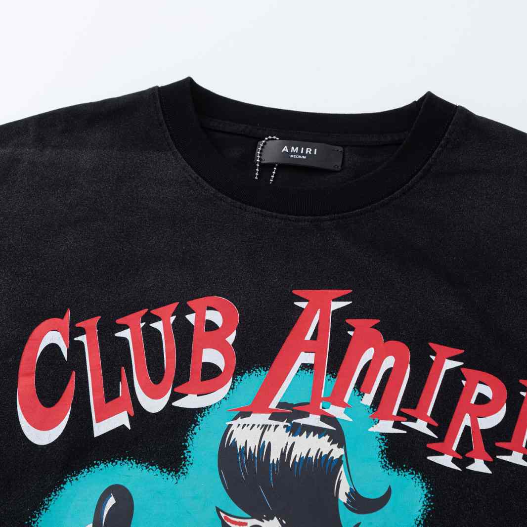 Amiri Club Amiri Wolf Oversized Tee 'Black' - DopestKickz