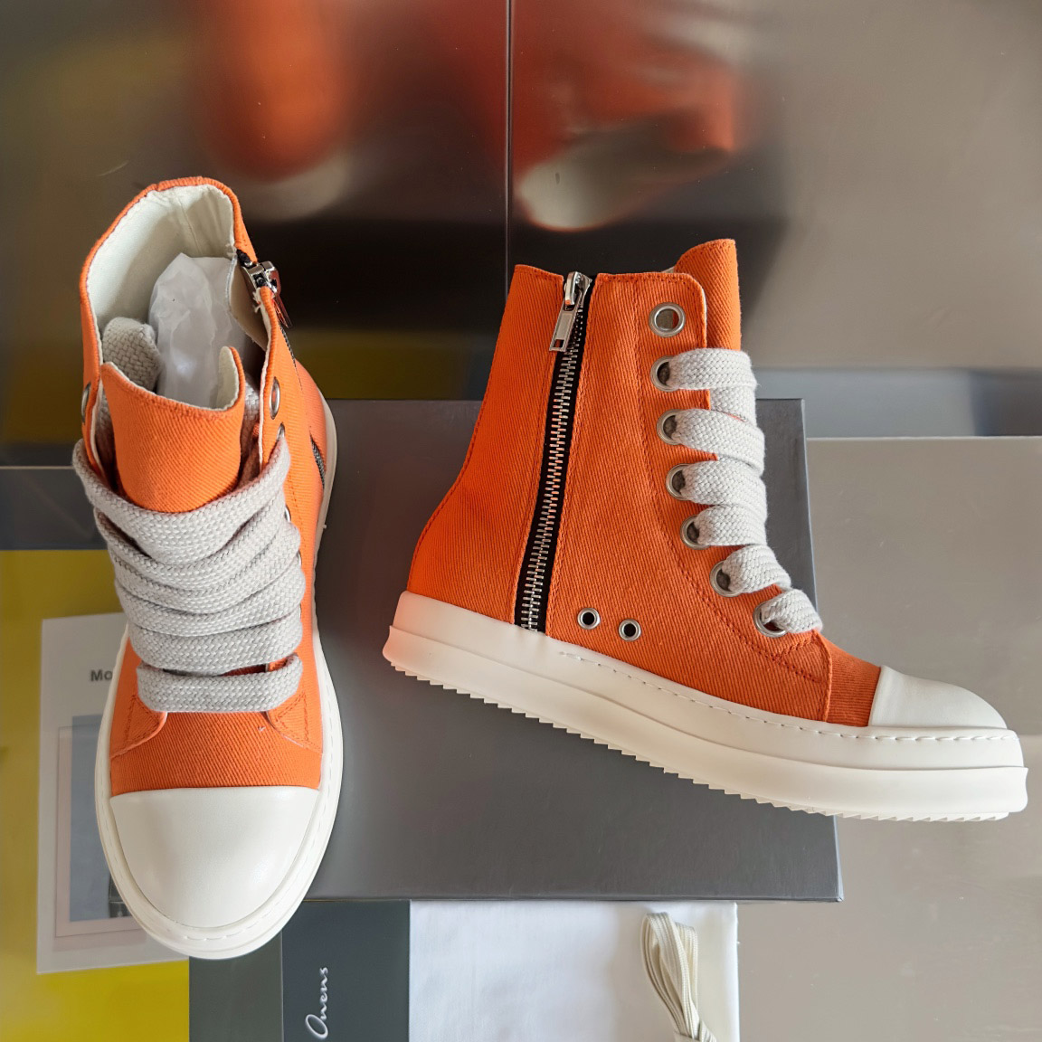 Rick Owens DRKSHDW Ramones High 'Orange Milk' - DopestKickz