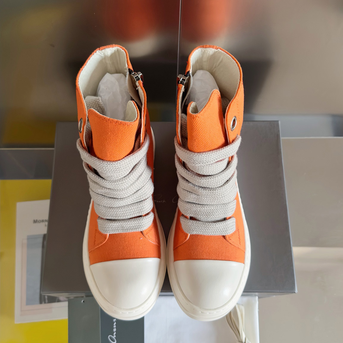 Rick Owens DRKSHDW Ramones High 'Orange Milk' - DopestKickz