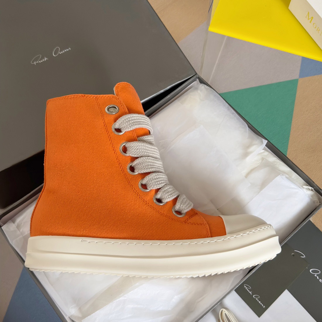 Rick Owens DRKSHDW Ramones High 'Orange Milk' - DopestKickz