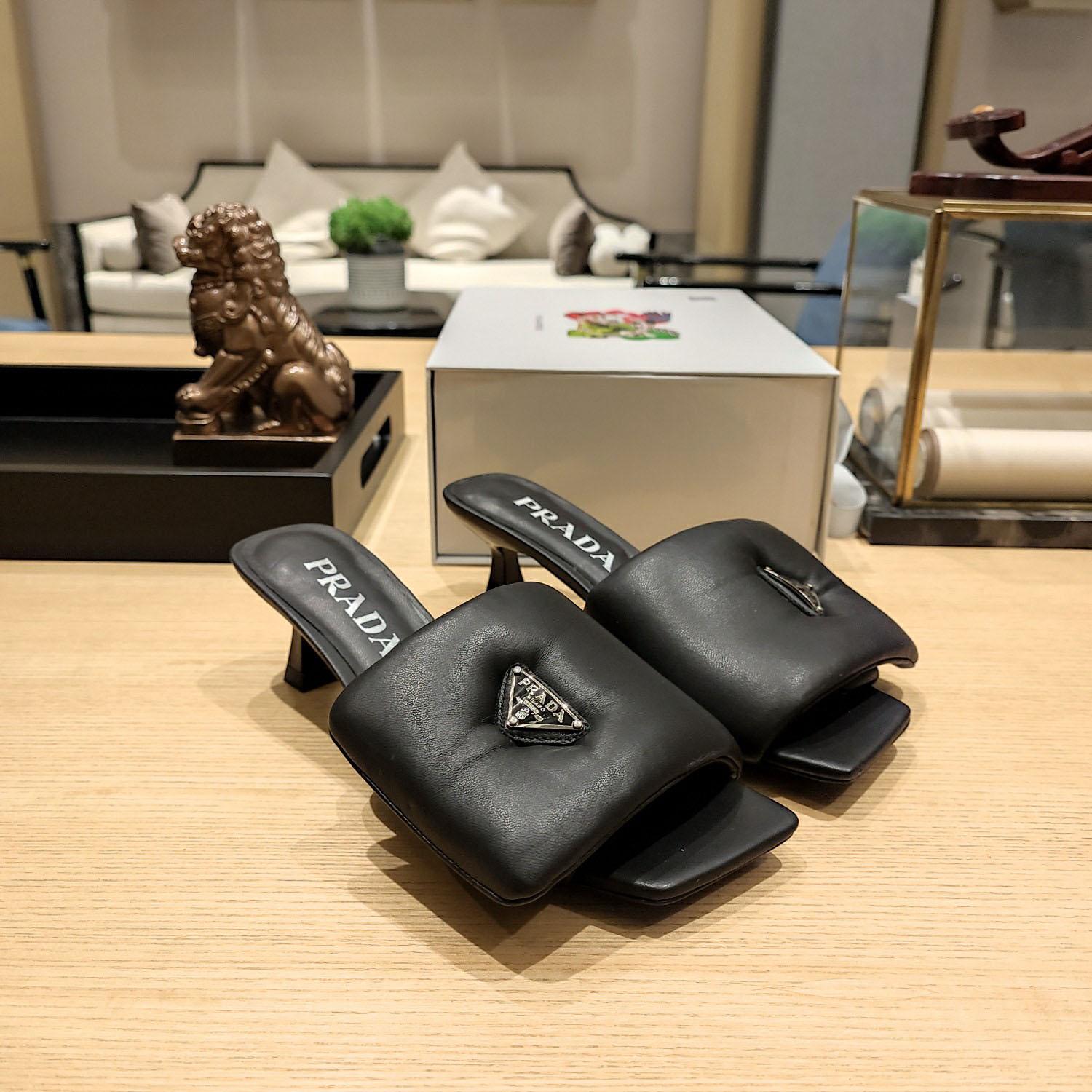 Prada Soft Padded Nappa Sandals - DopestKickz