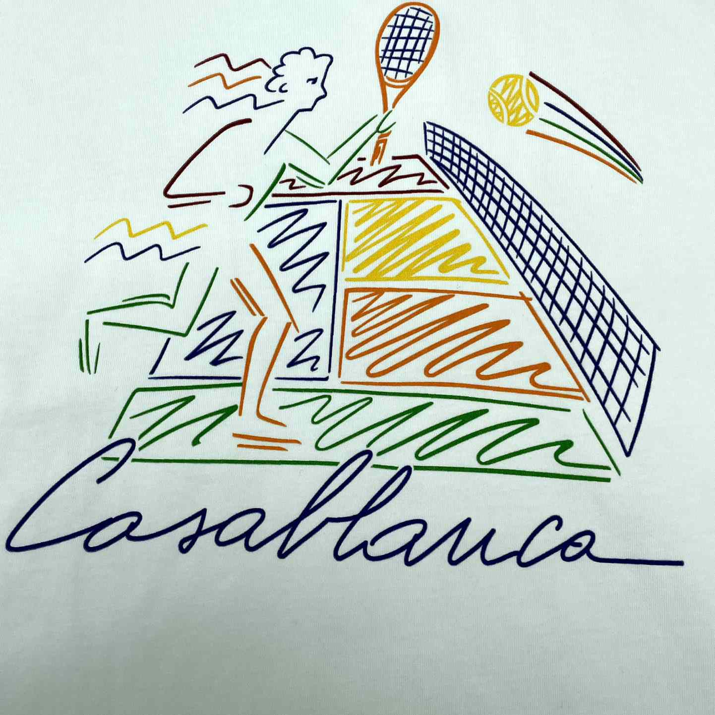 Casablanca  White  'Jeu De Crayon'  T-Shirt CA5031 - DopestKickz