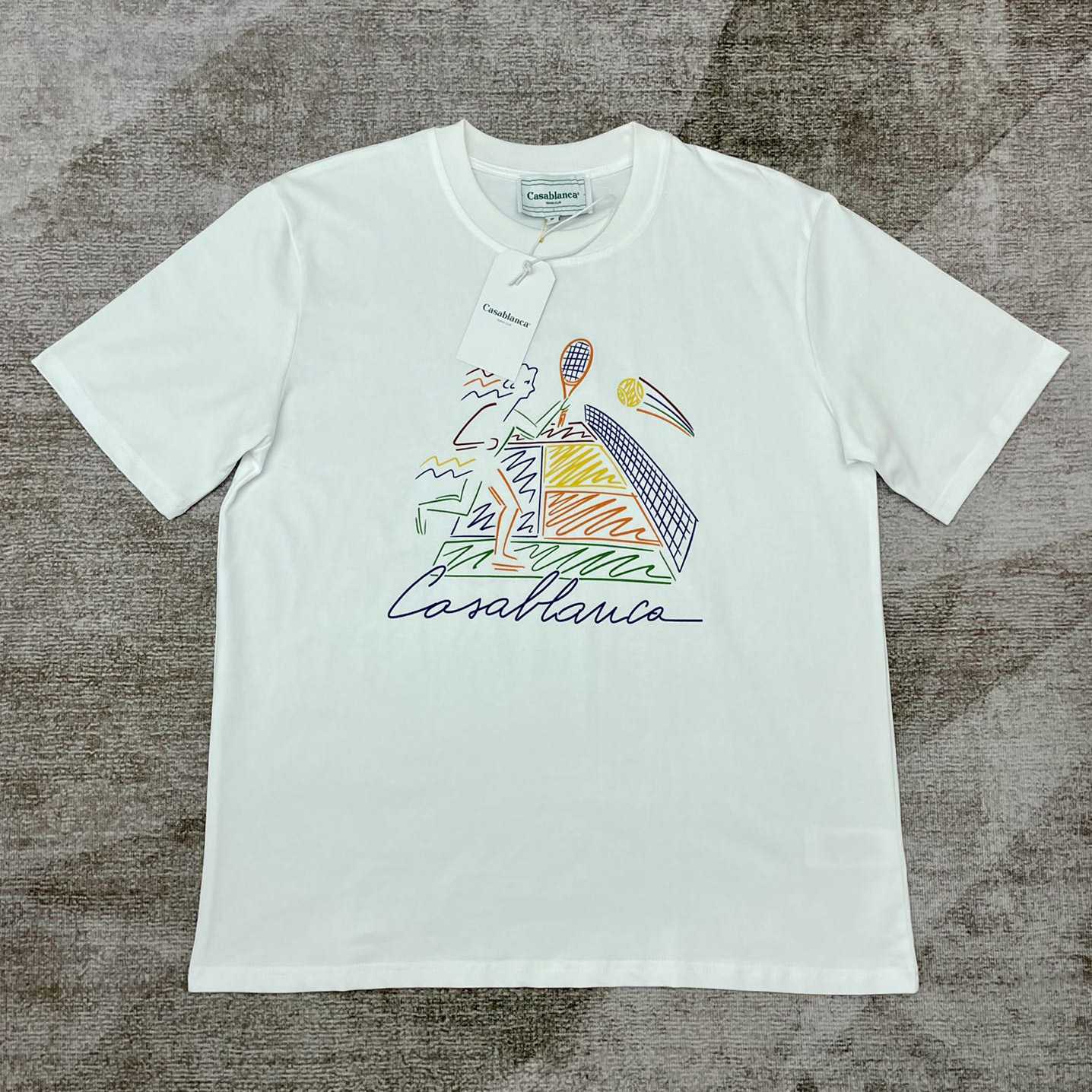 Casablanca  White  'Jeu De Crayon'  T-Shirt CA5031 - DopestKickz