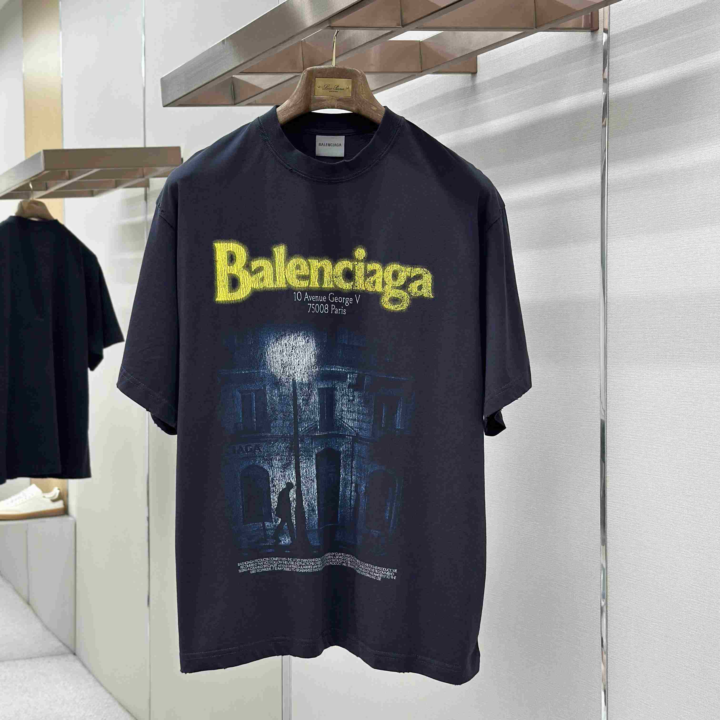 Balenciaga Printed Cotton-Jersey T-Shirt - DopestKickz