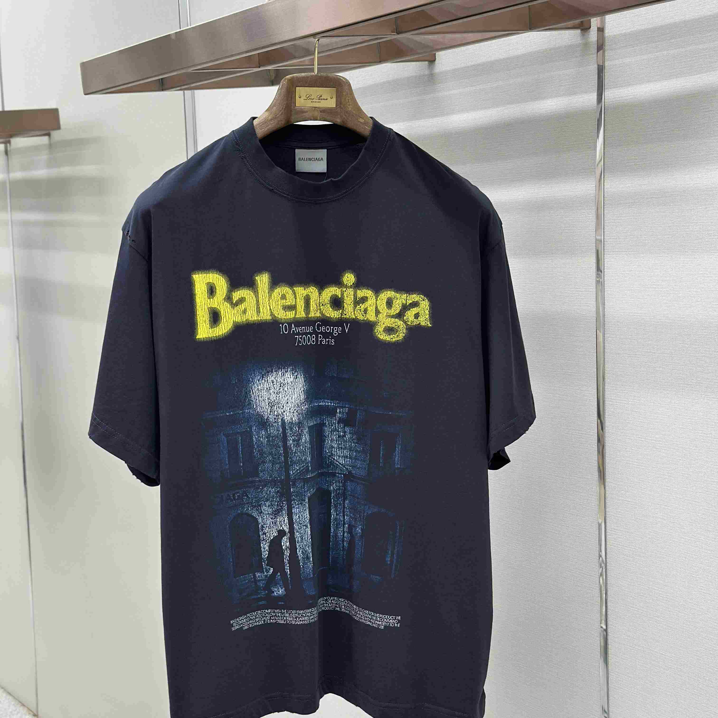 Balenciaga Printed Cotton-Jersey T-Shirt - DopestKickz