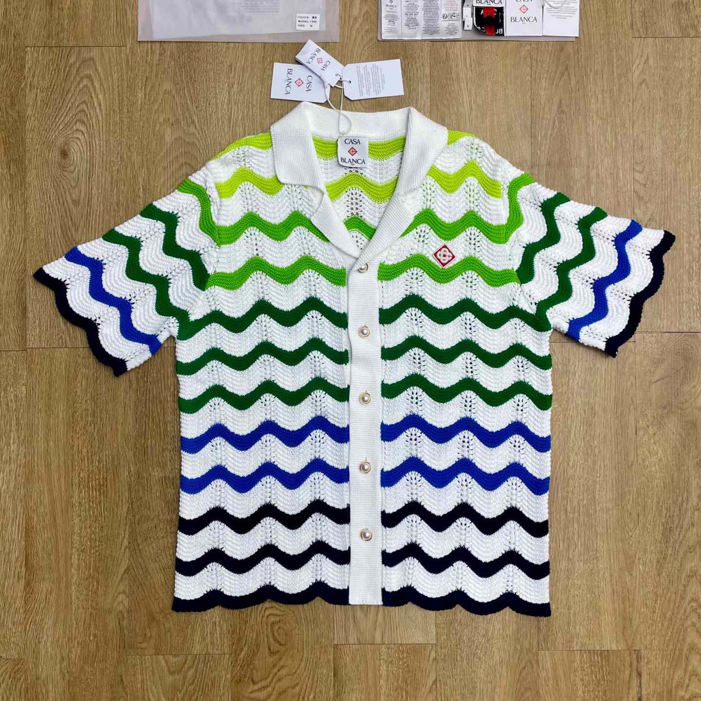 Casablanca Wave Knit Shirt 'Gradient Wave' D0200 - DopestKickz
