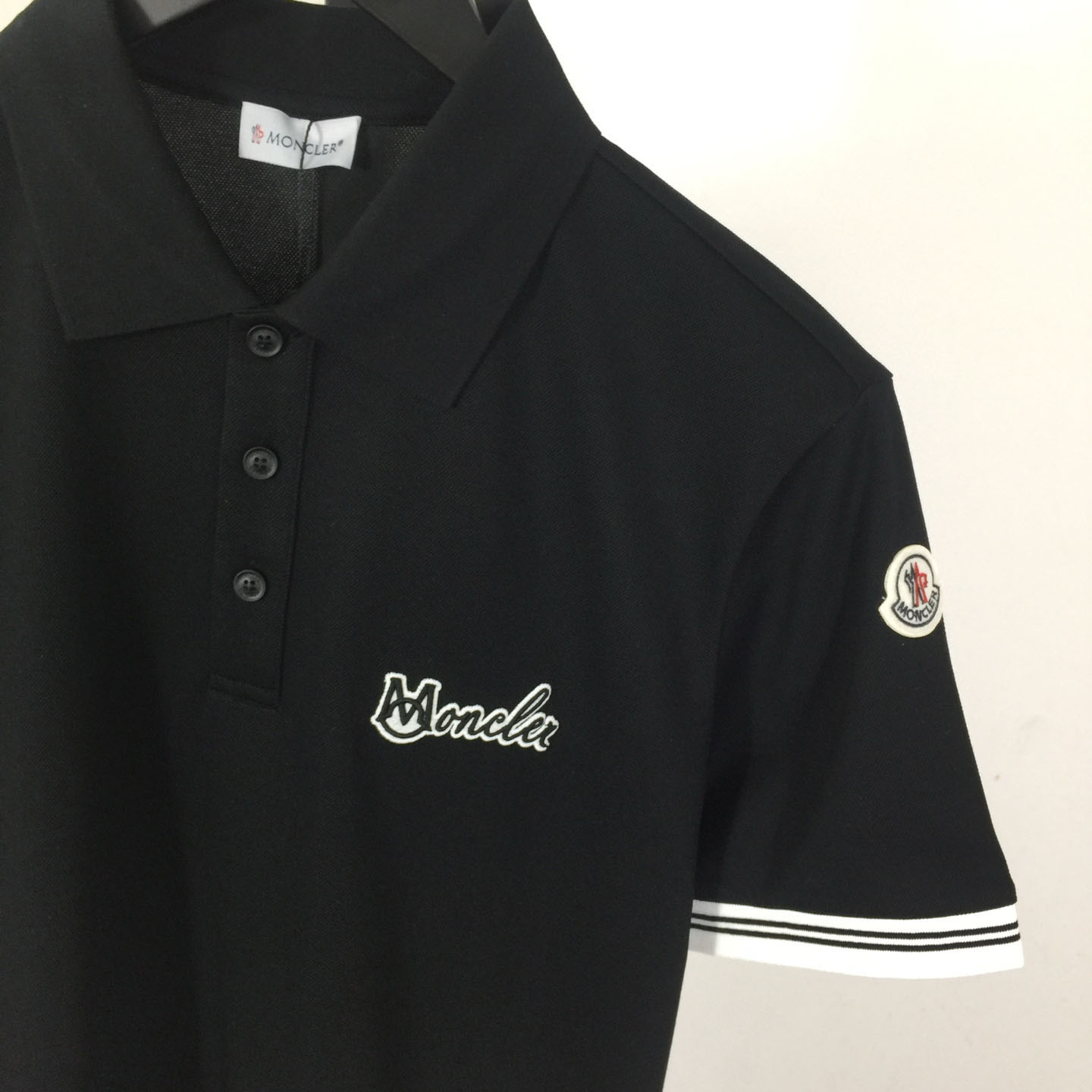 Moncler Logo-Embroidered Cotton Polo Shirt - DopestKickz