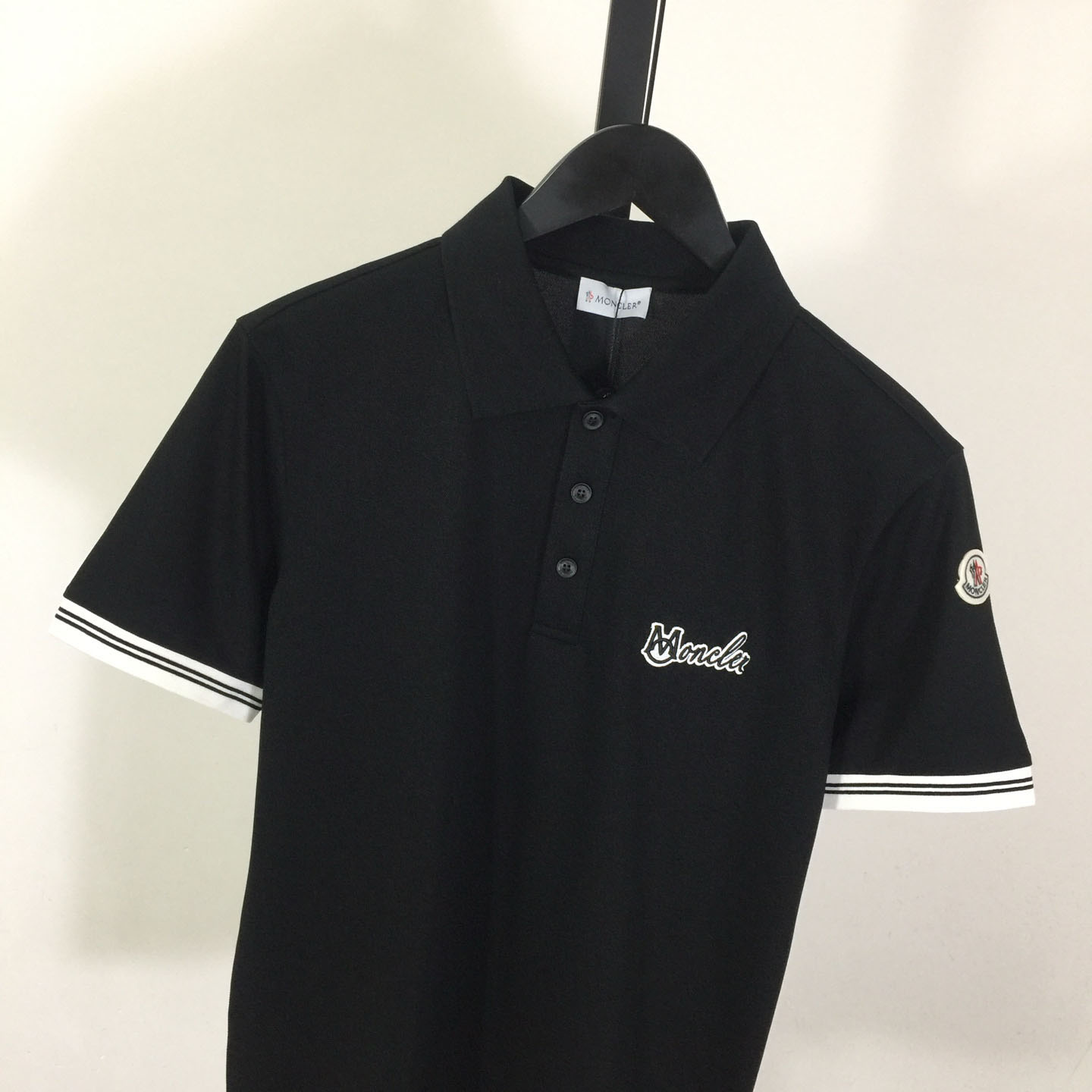 Moncler Logo-Embroidered Cotton Polo Shirt - DopestKickz