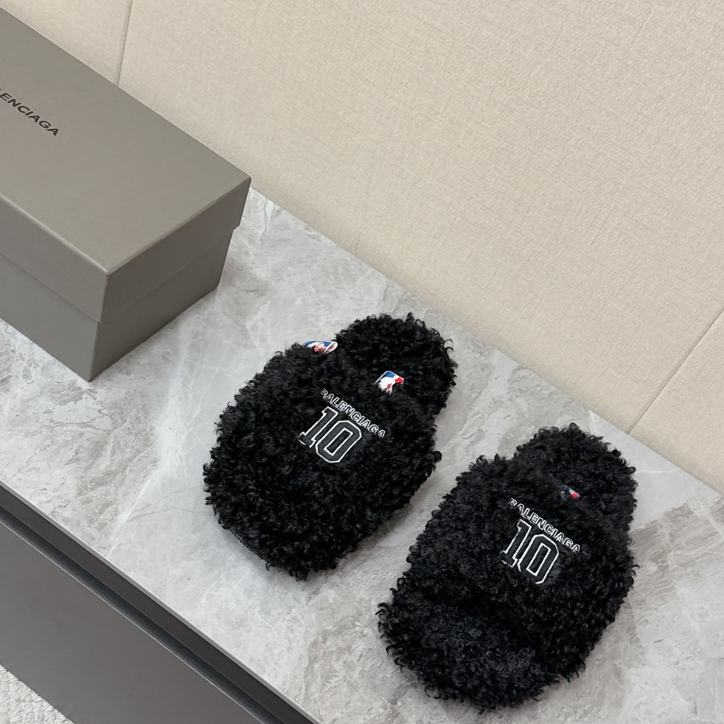Balenciaga | Nba Collaboration Furry Open Mule - DopestKickz
