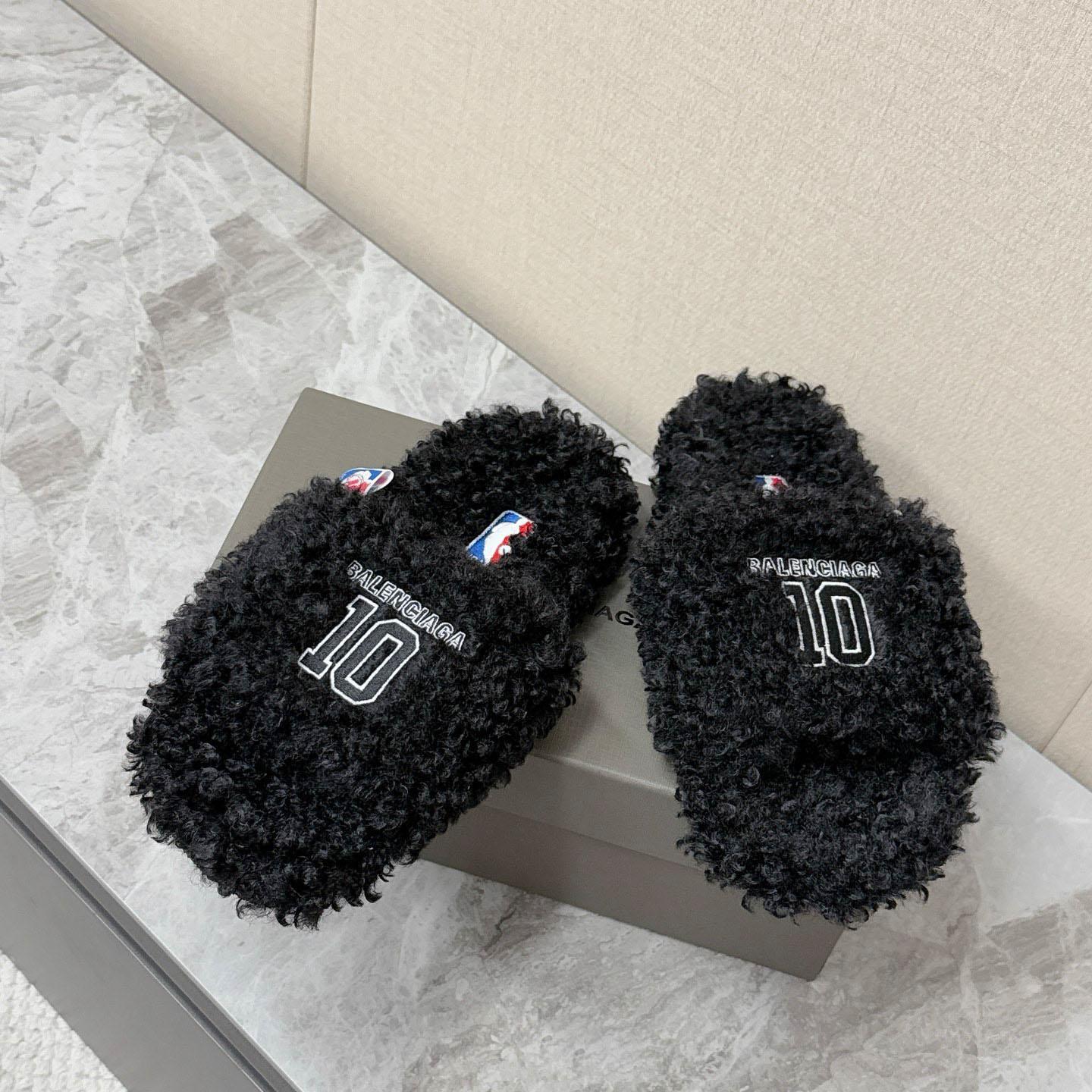 Balenciaga | Nba Collaboration Furry Open Mule - DopestKickz