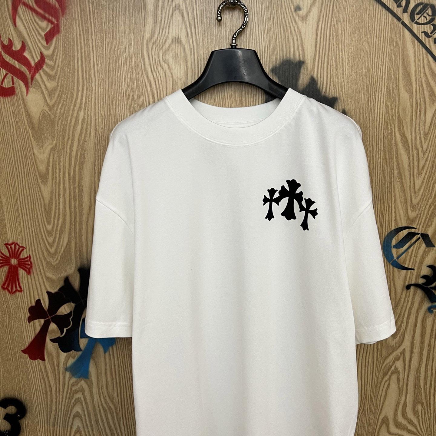 Chrome Hearts Triple Cross T-Shirt 'White' - DopestKickz