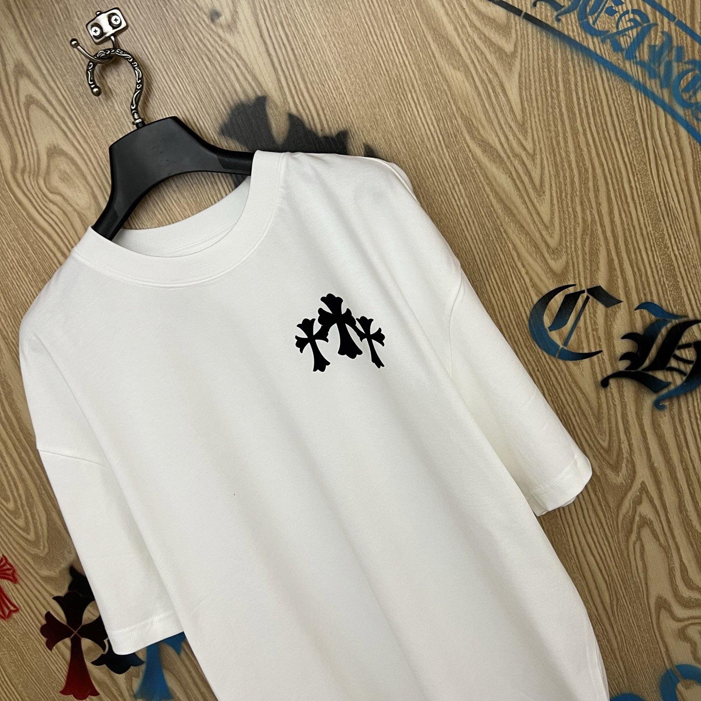 Chrome Hearts Triple Cross T-Shirt 'White' - DopestKickz