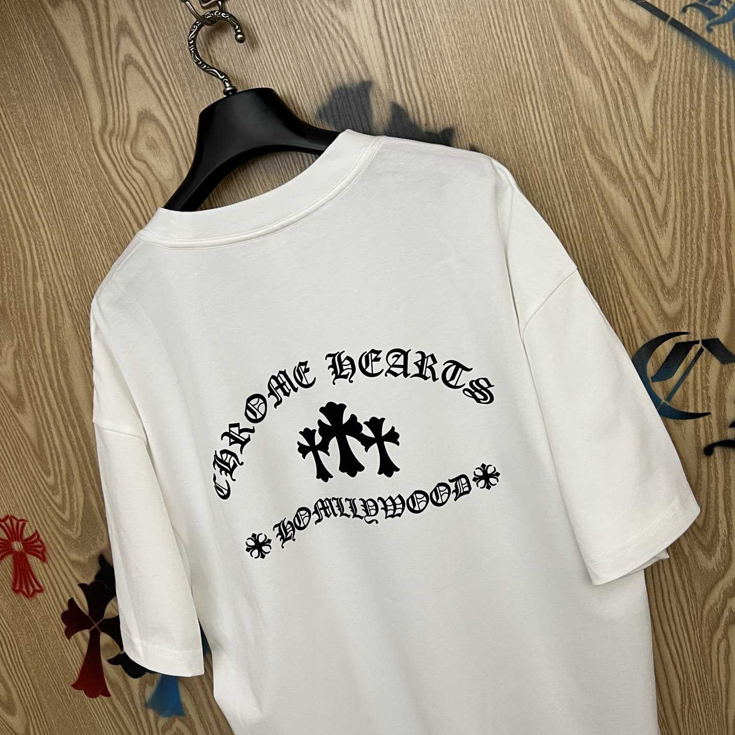 Chrome Hearts Triple Cross T-Shirt 'White' - DopestKickz
