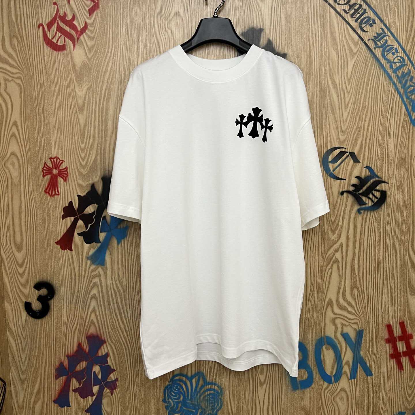 Chrome Hearts Triple Cross T-Shirt 'White' - DopestKickz
