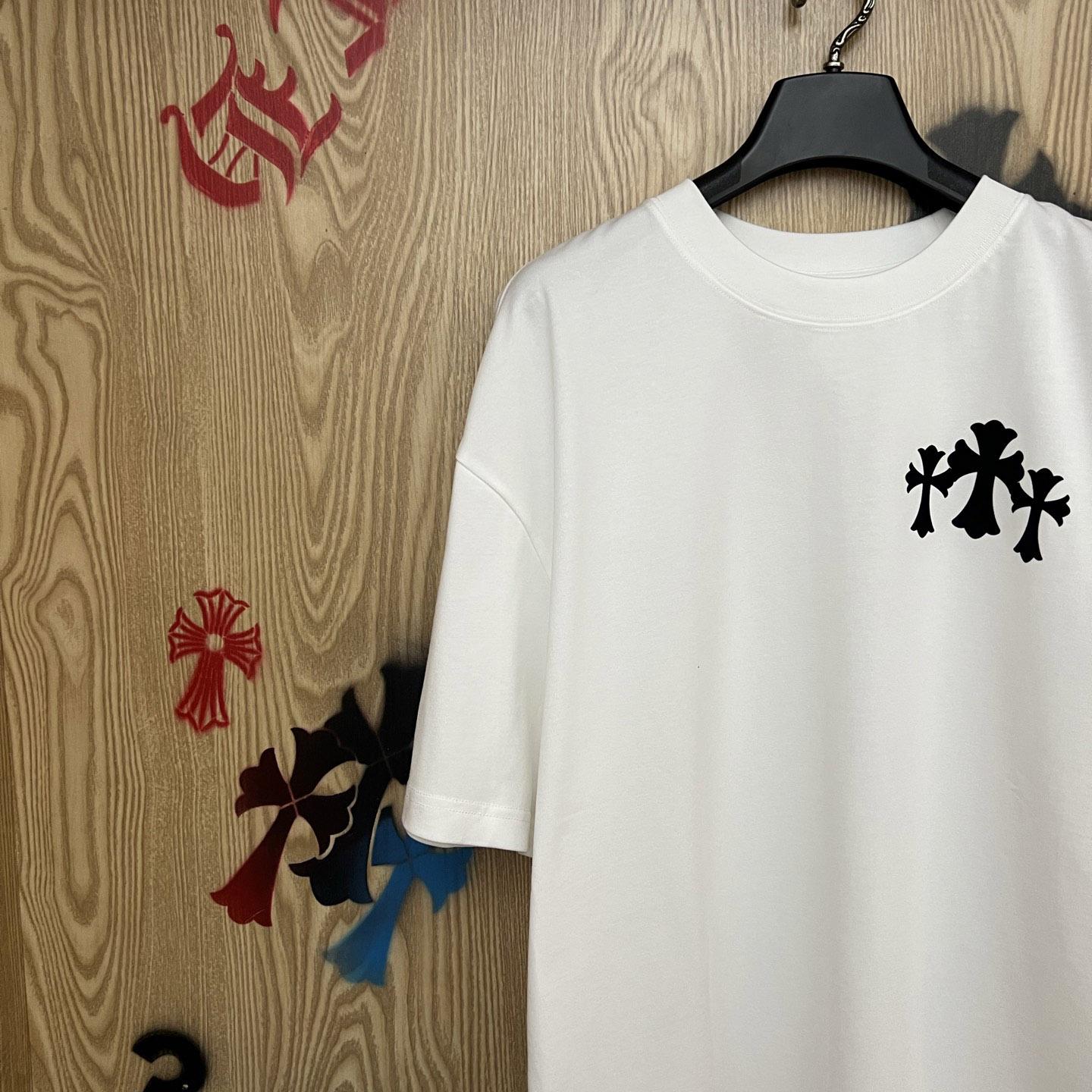 Chrome Hearts Triple Cross T-Shirt 'White' - DopestKickz