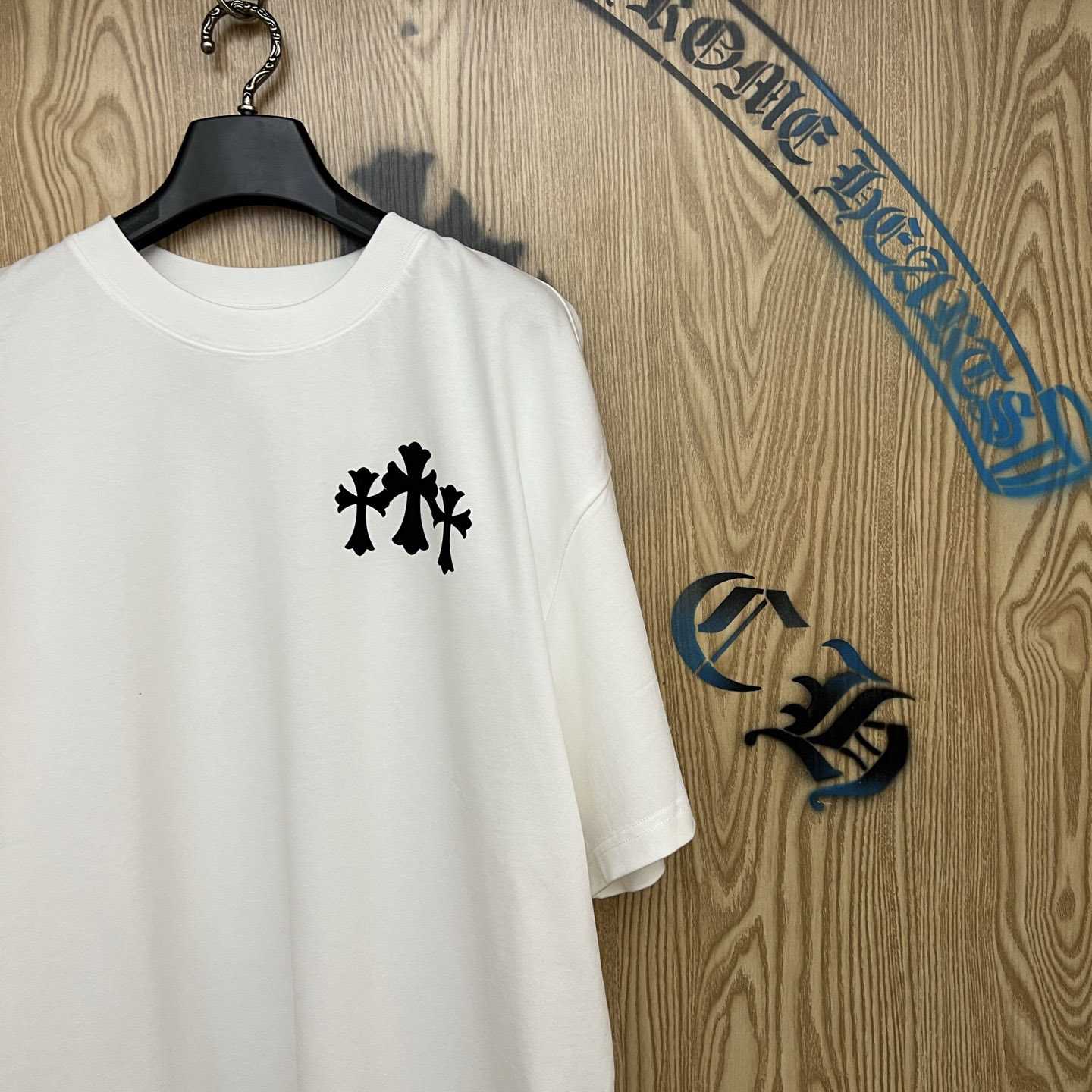 Chrome Hearts Triple Cross T-Shirt 'White' - DopestKickz