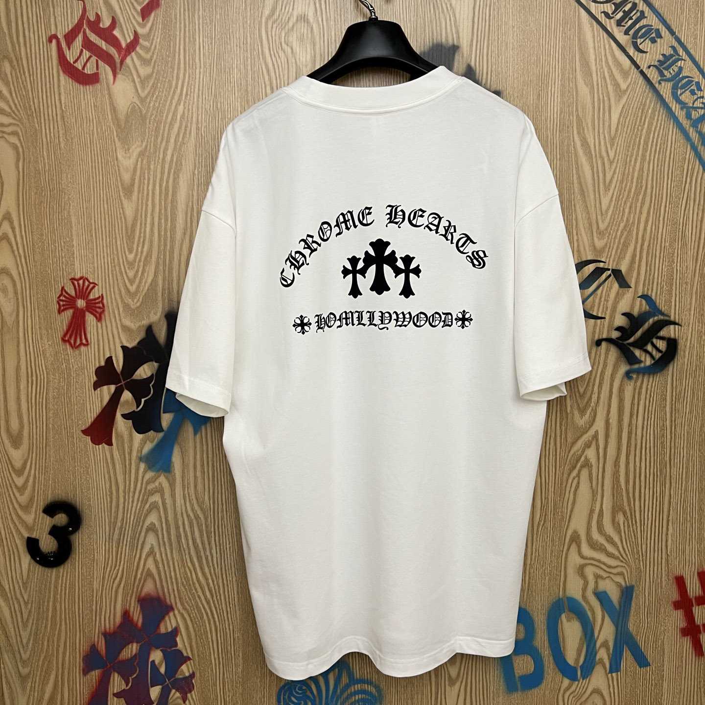 Chrome Hearts Triple Cross T-Shirt 'White' - DopestKickz