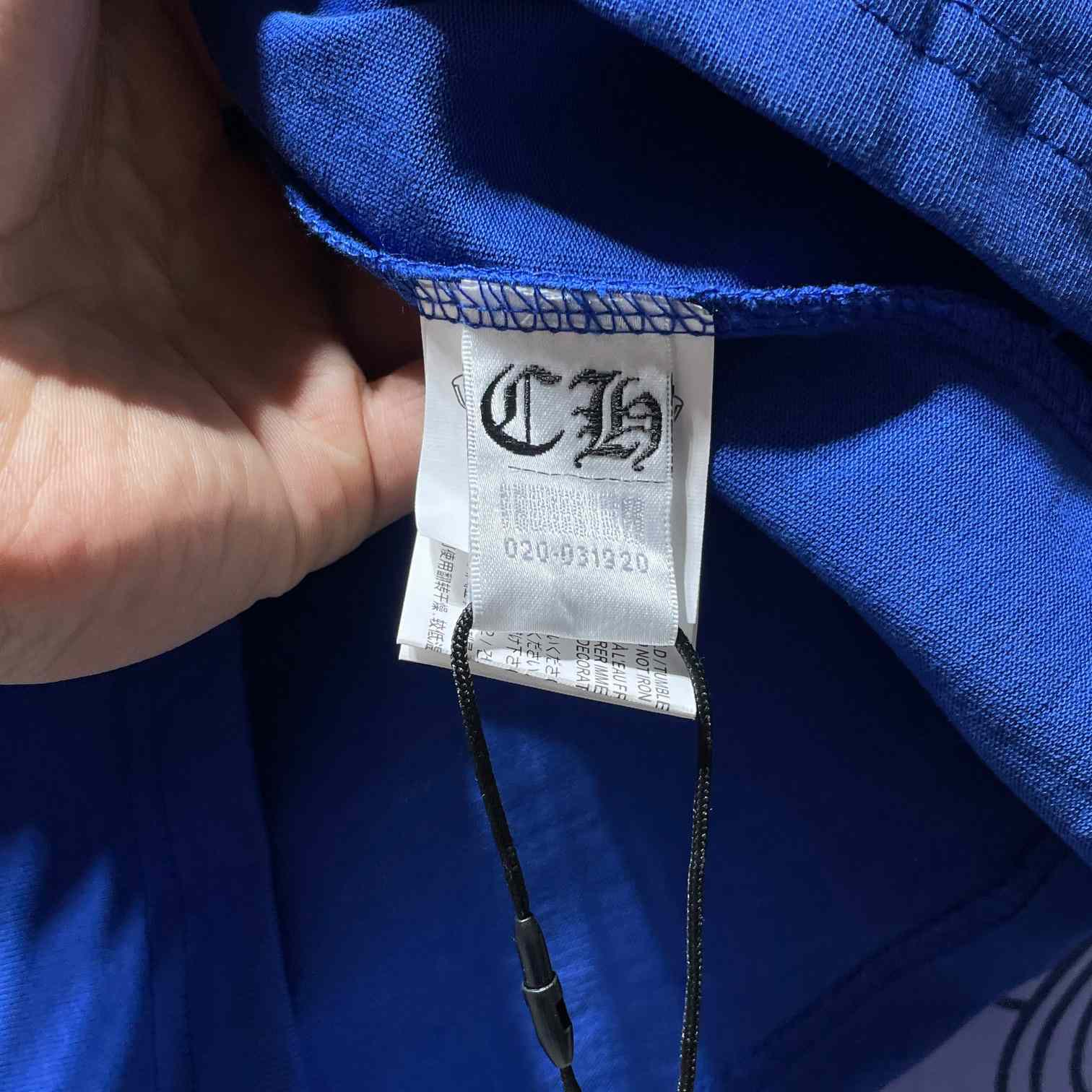 Chrome Hearts Horseshoe Baseball Shirt Blue - DopestKickz