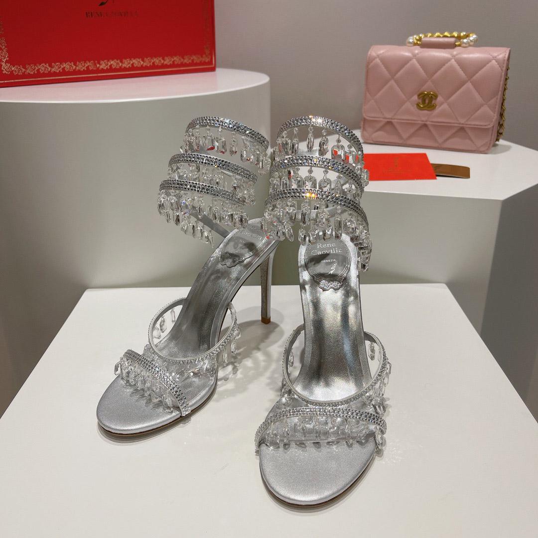 Rene Caovilla Chandelier Embellished Sandals - DopestKickz