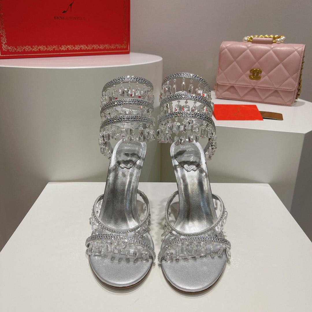 Rene Caovilla Chandelier Embellished Sandals - DopestKickz