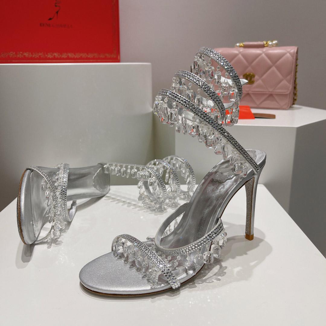 Rene Caovilla Chandelier Embellished Sandals - DopestKickz