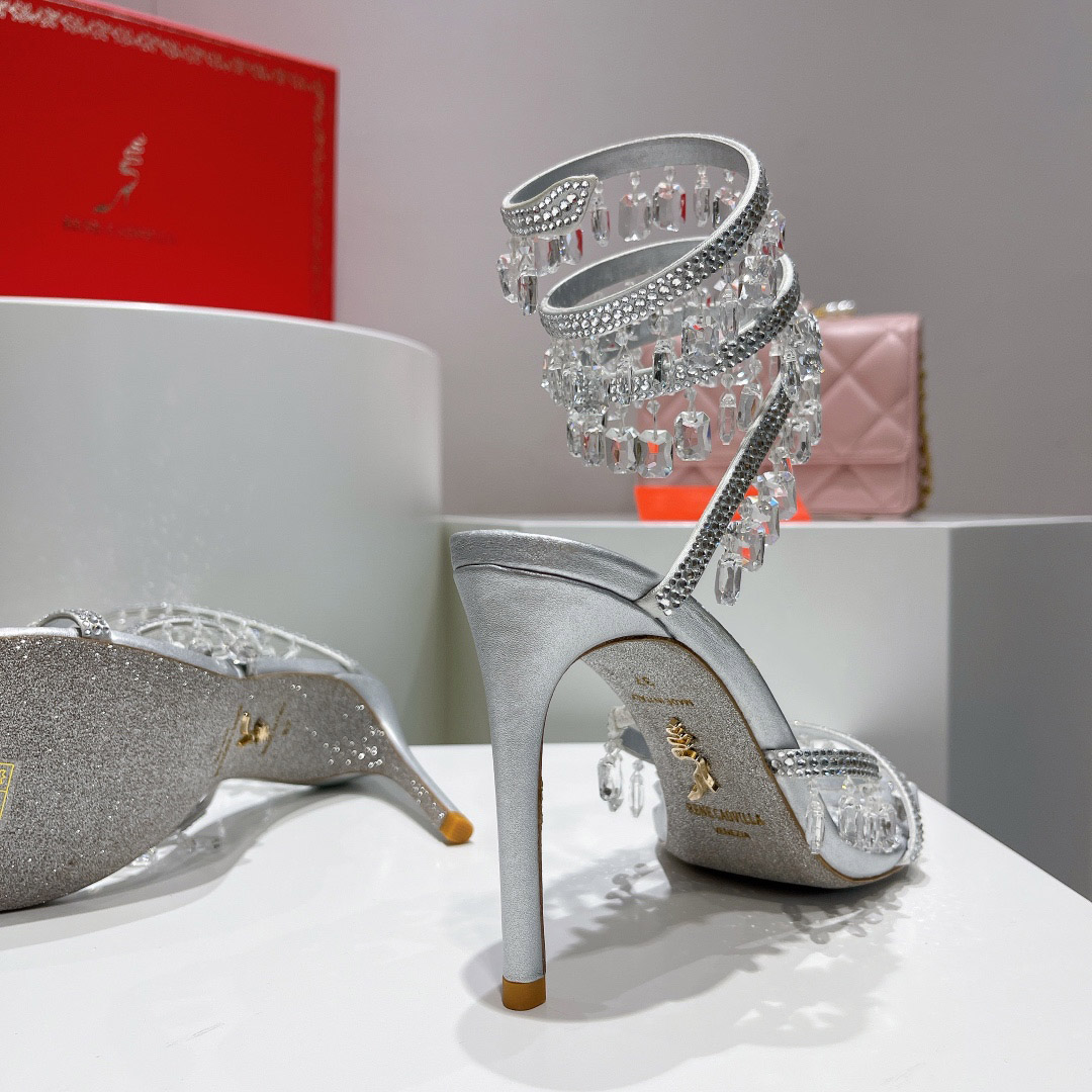Rene Caovilla Chandelier Embellished Sandals - DopestKickz