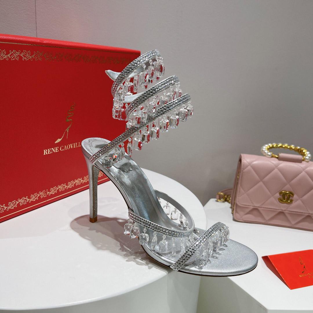 Rene Caovilla Chandelier Embellished Sandals - DopestKickz