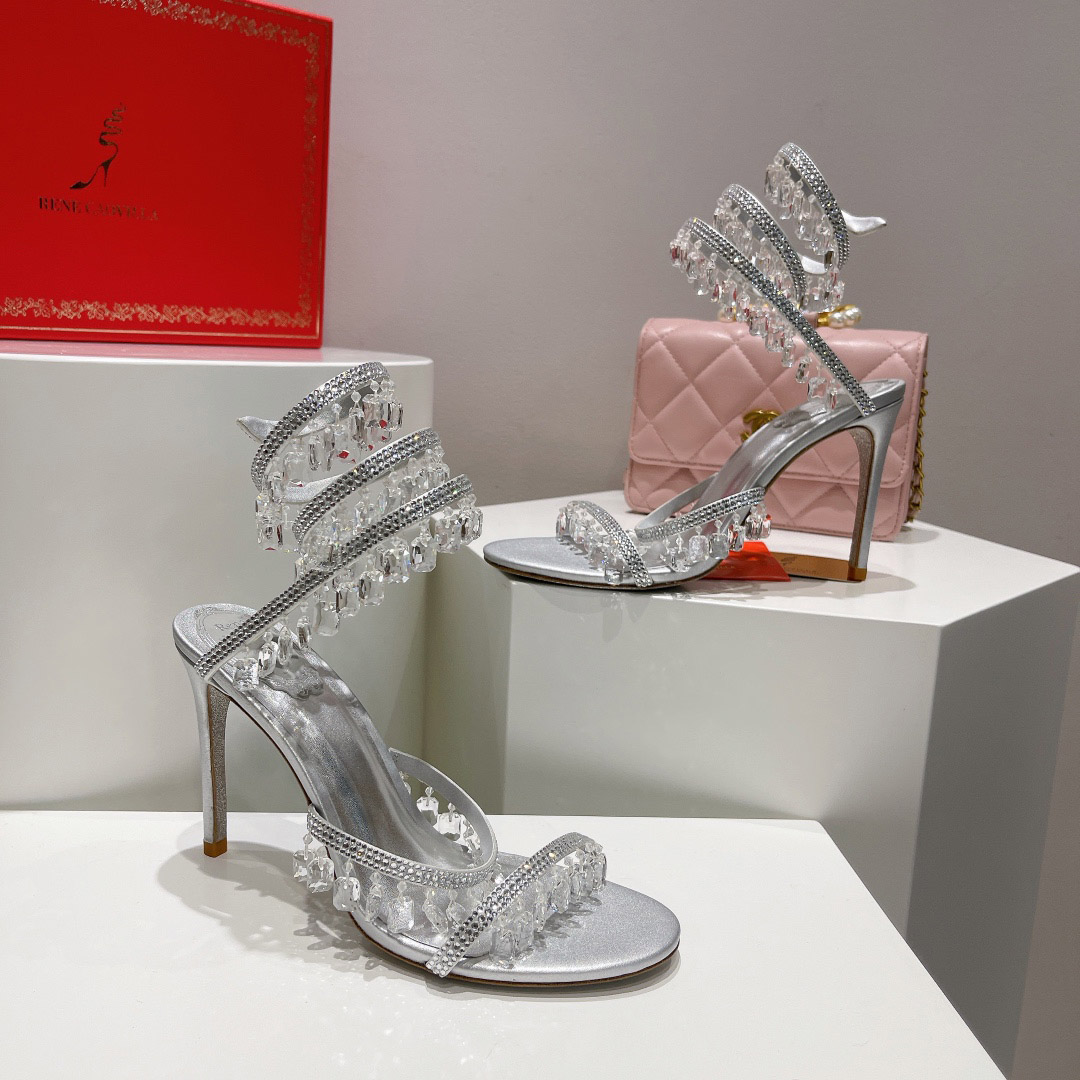 Rene Caovilla Chandelier Embellished Sandals - DopestKickz