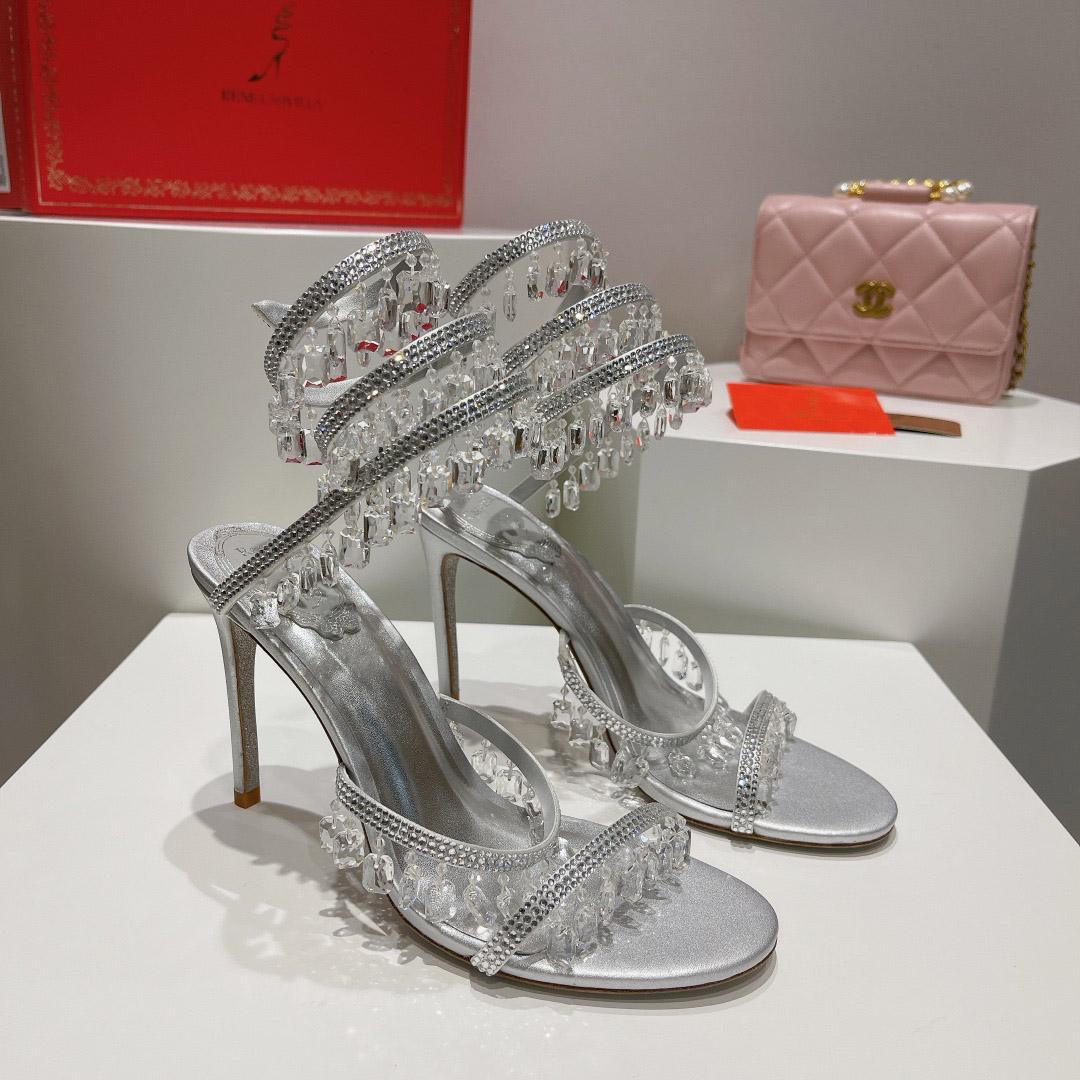 Rene Caovilla Chandelier Embellished Sandals - DopestKickz
