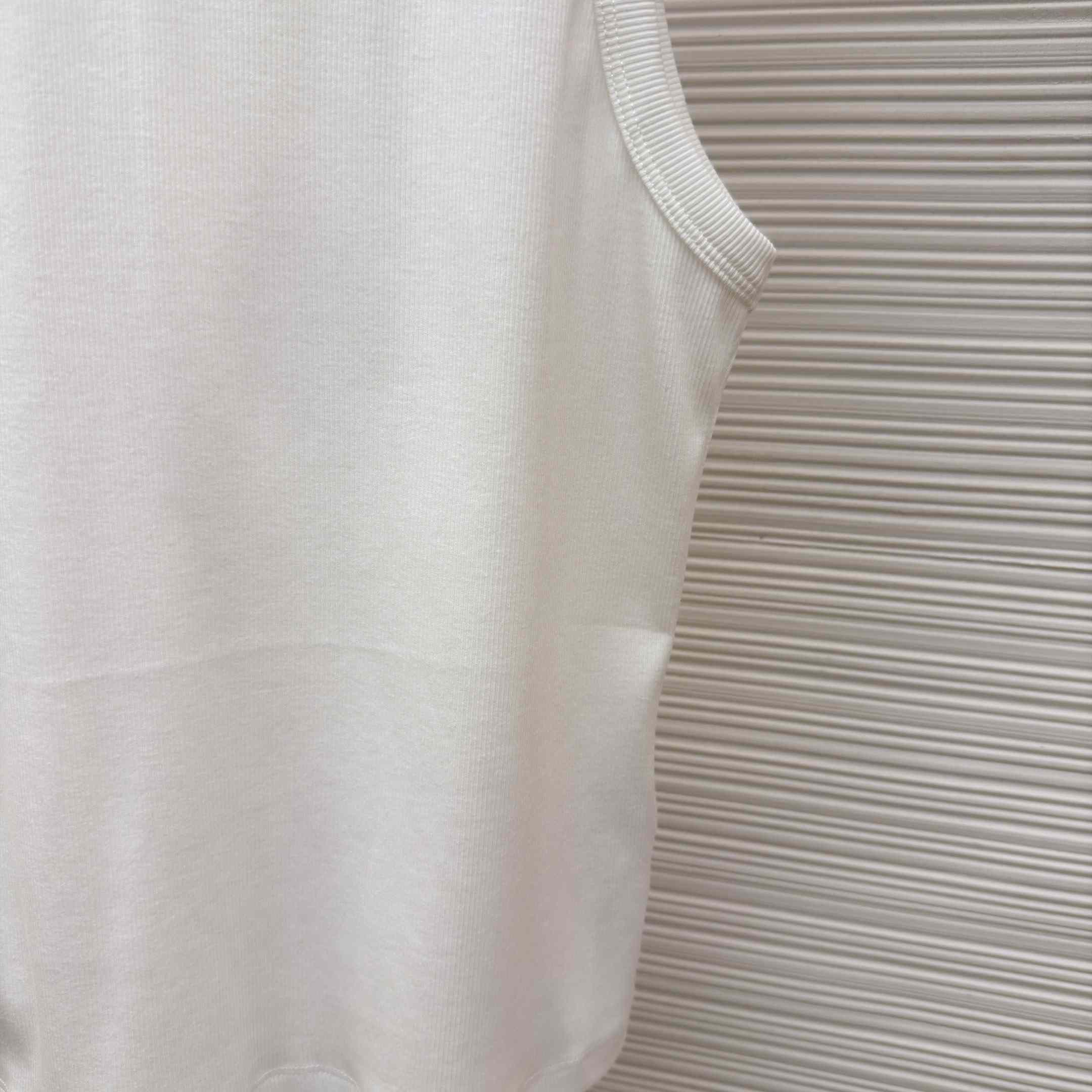 Celine Triomphe Tank Top In Ribbed Cotton - DopestKickz