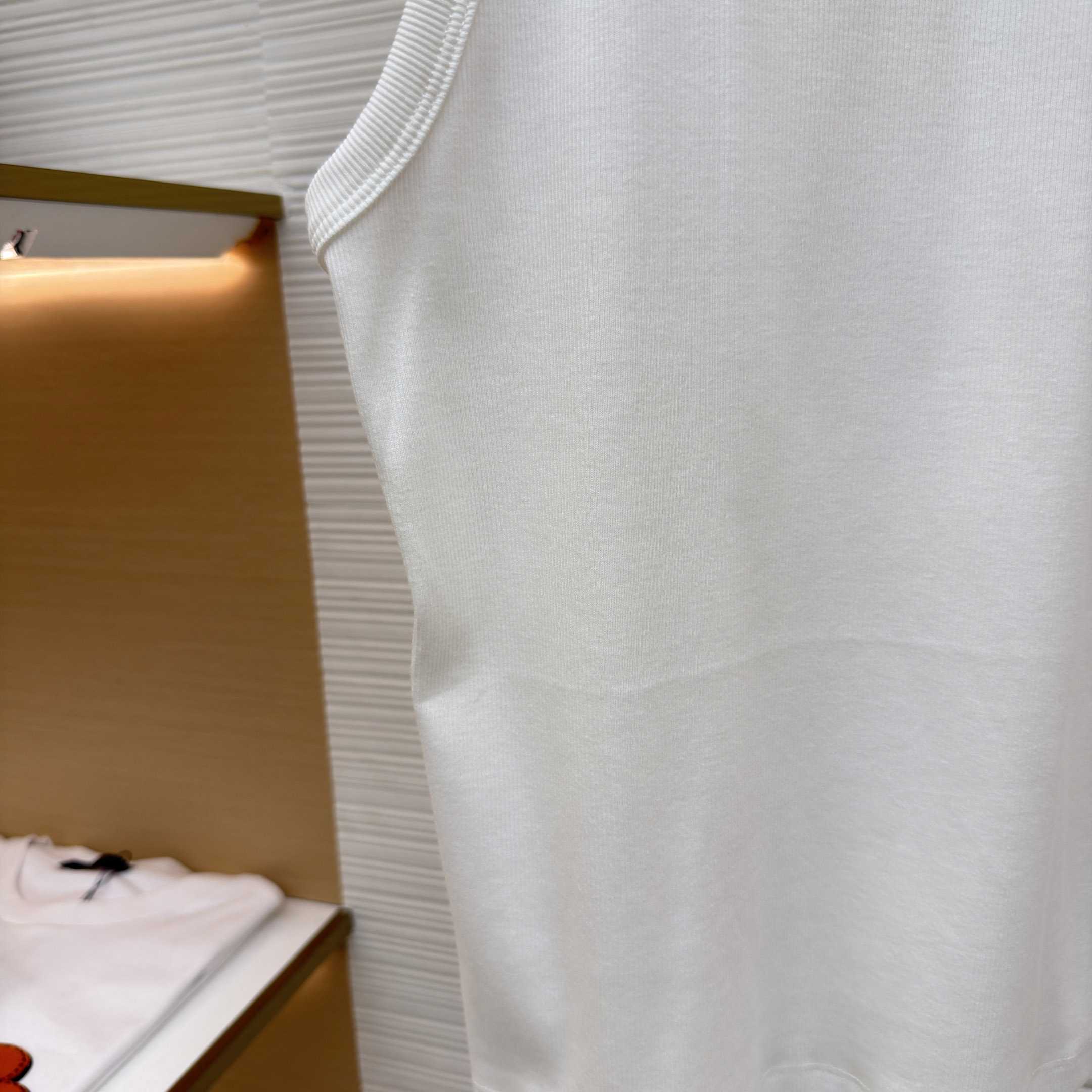 Celine Triomphe Tank Top In Ribbed Cotton - DopestKickz