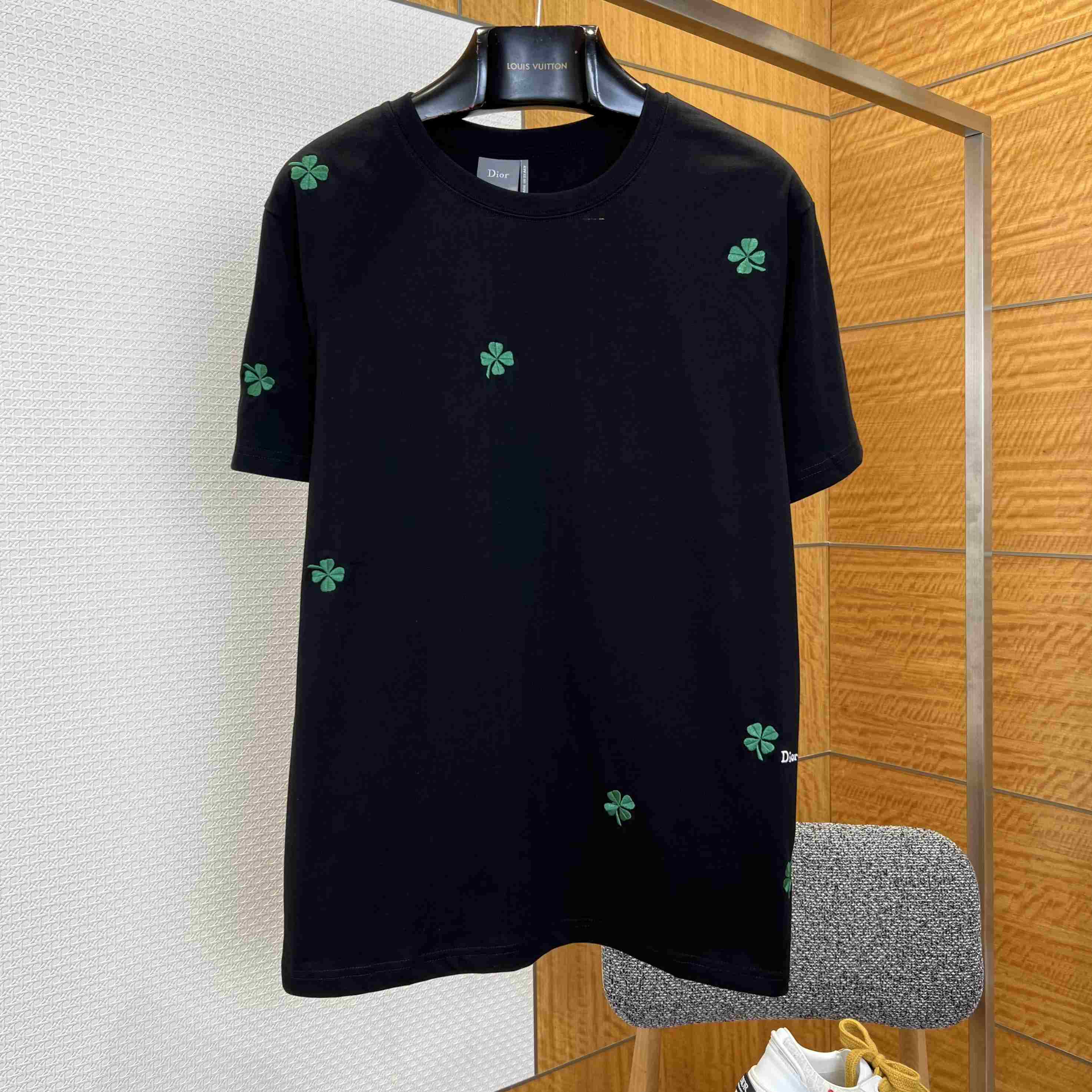 Dior T-Shirt with Dior Clover Embroidery - DopestKickz