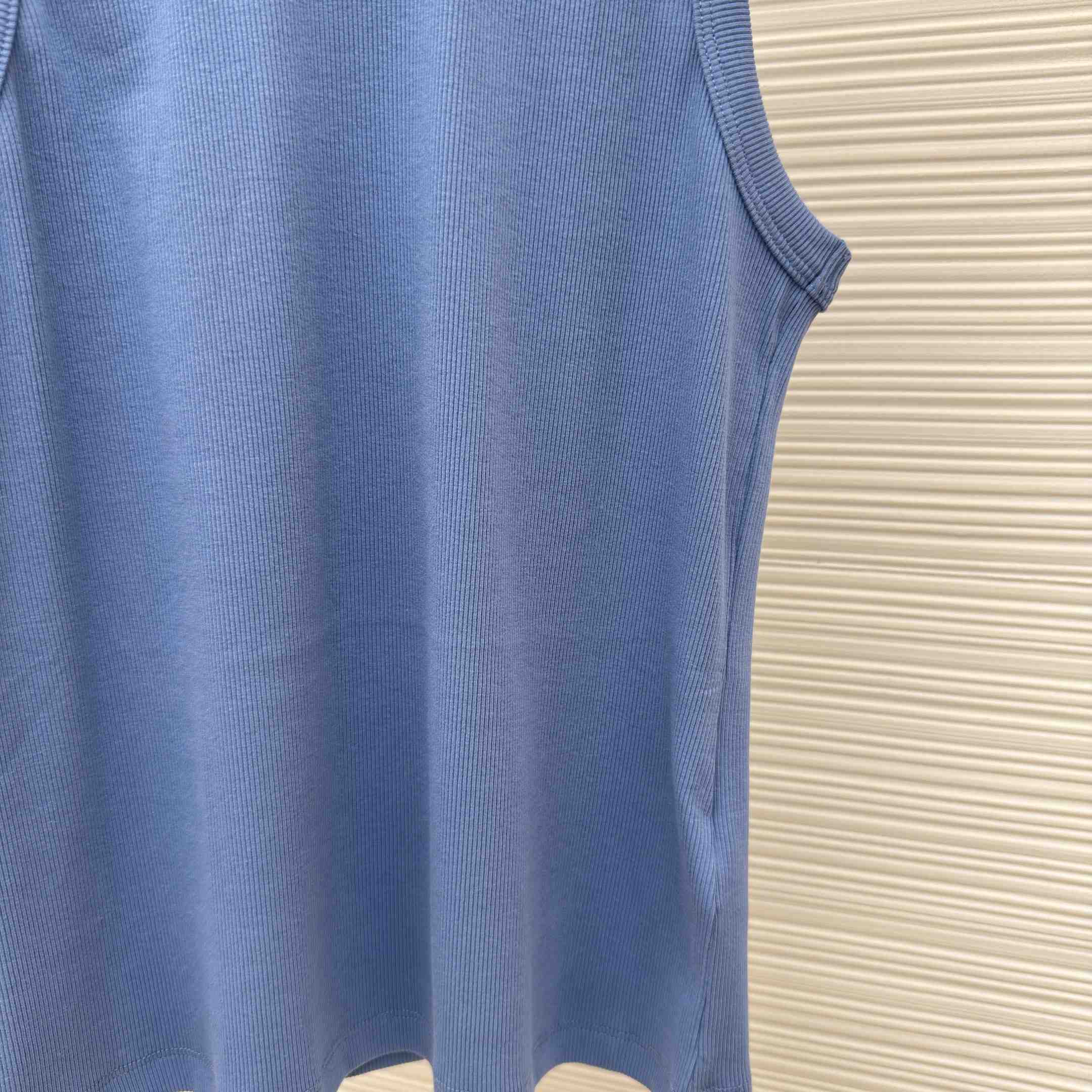 Celine Triomphe Tank Top In Ribbed Cotton - DopestKickz