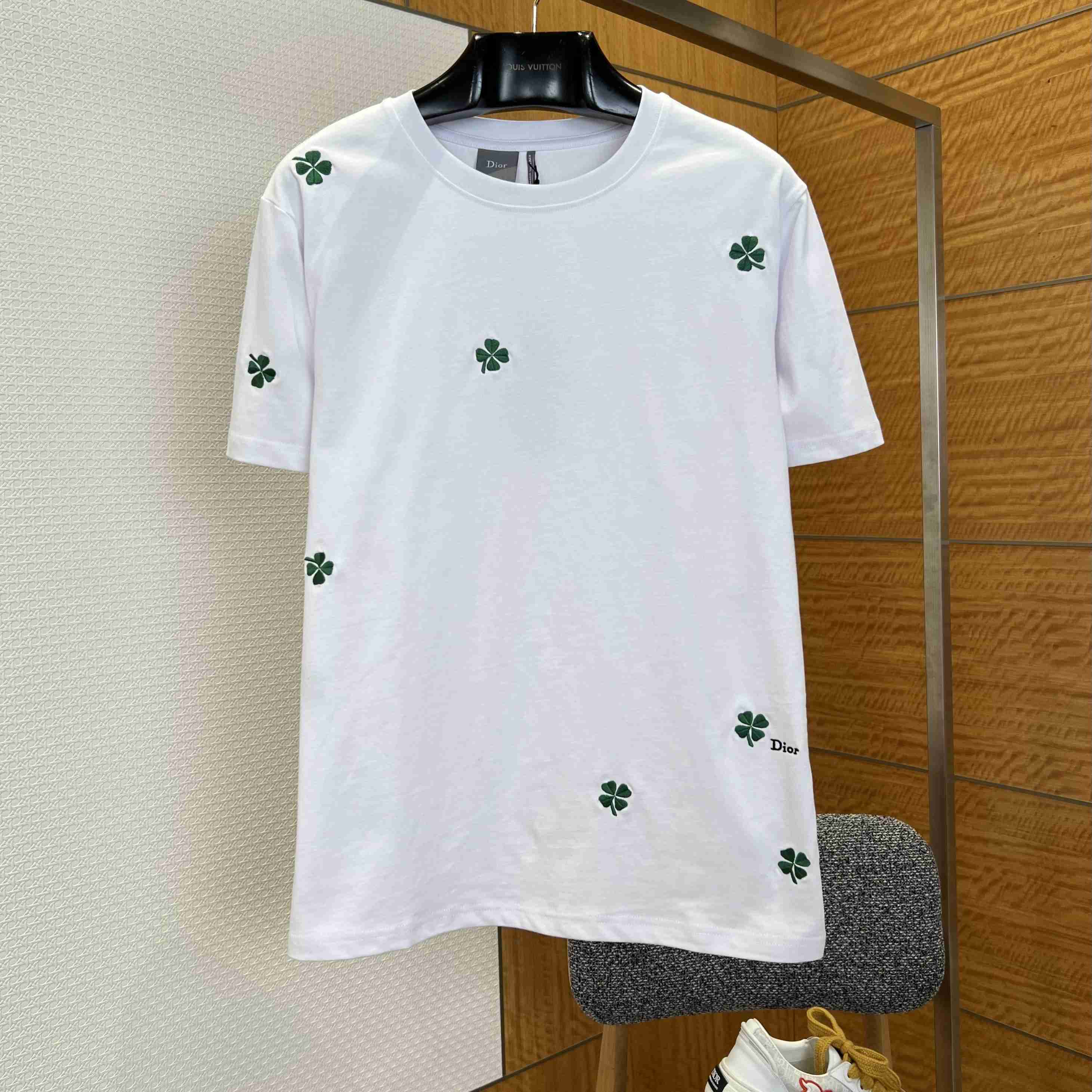 Dior T-Shirt with Dior Clover Embroidery - DopestKickz