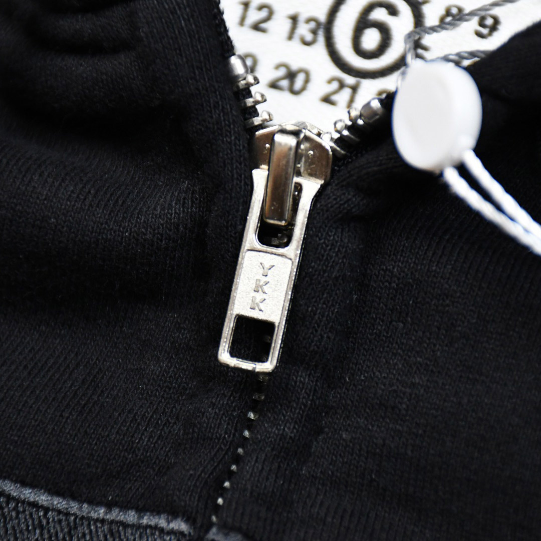 Supreme x MM6 Maison Margiela Box Logo Zip Up Hooded Sweatshirt 'Black' - DopestKickz