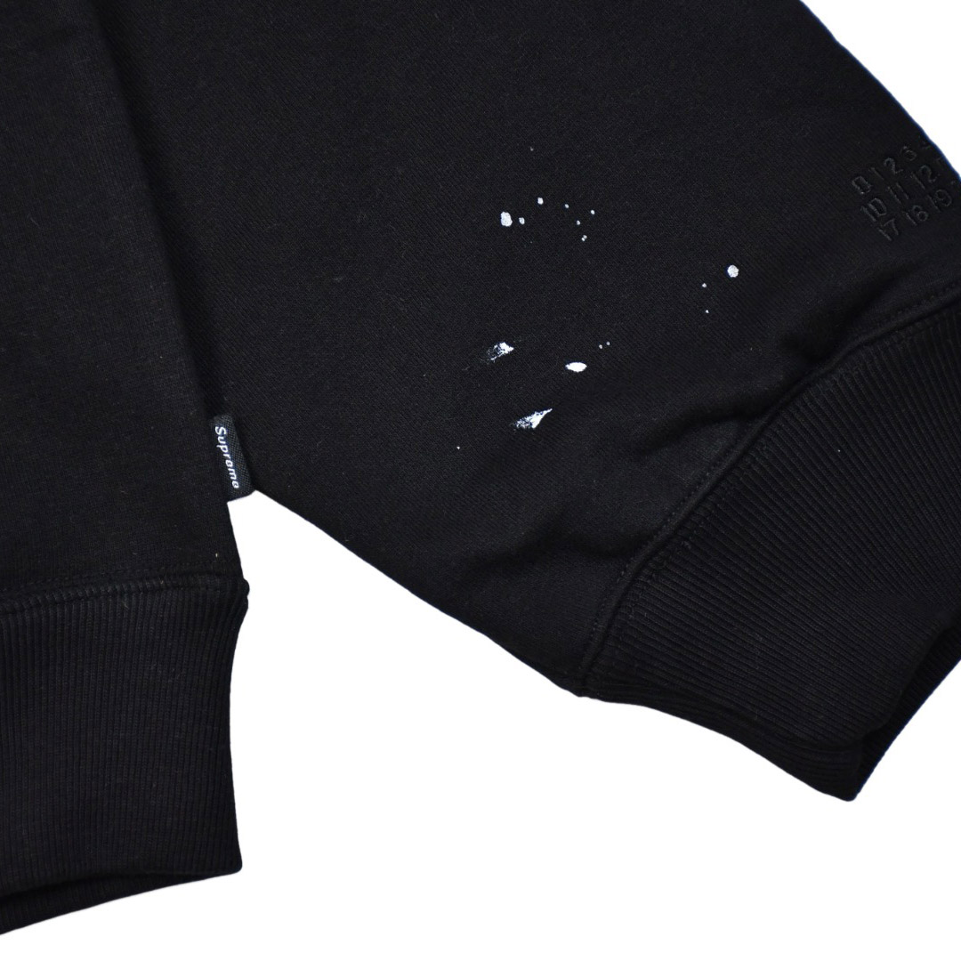 Supreme x MM6 Maison Margiela Box Logo Zip Up Hooded Sweatshirt 'Black' - DopestKickz