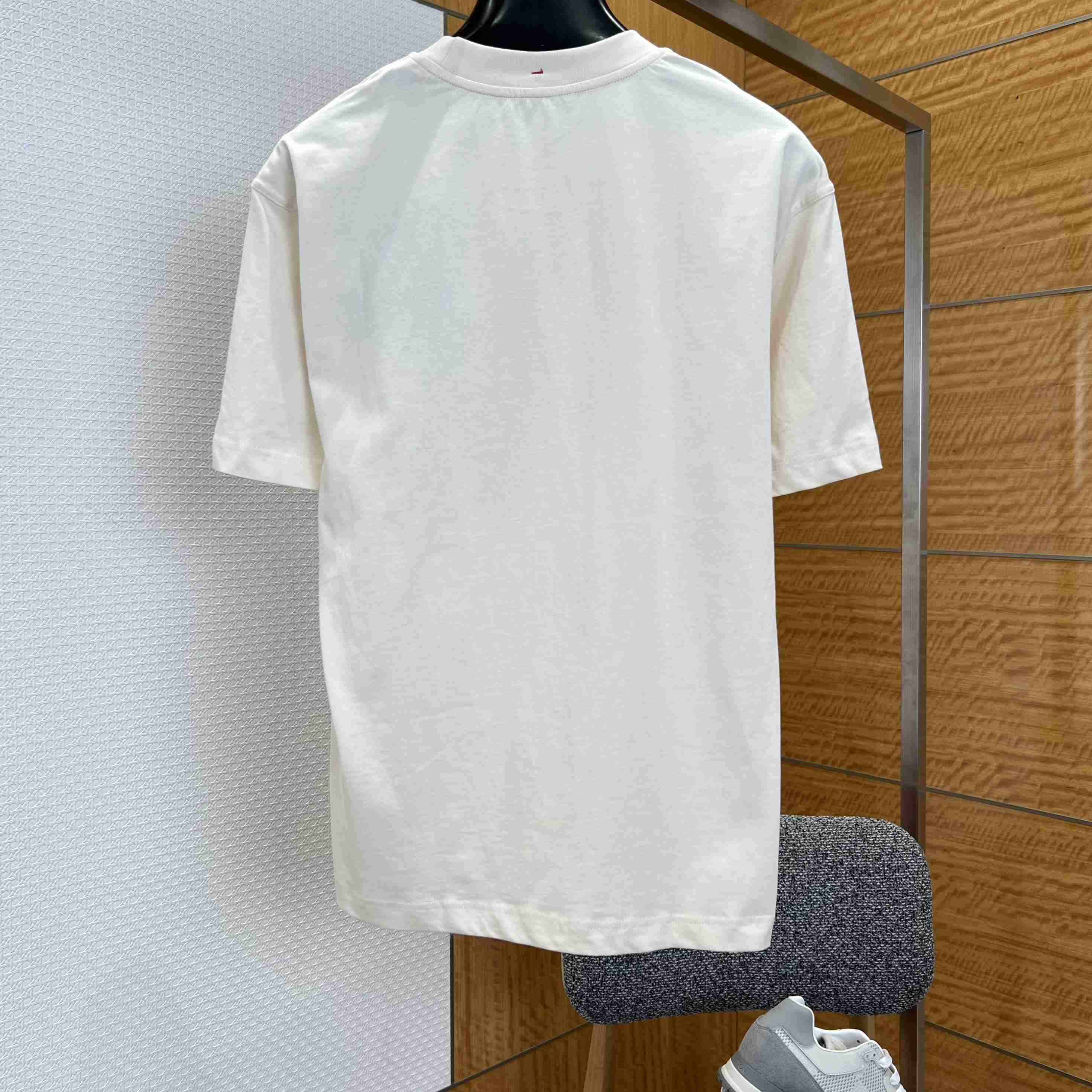 Moncler Cotton Blend T-Shirt with Denim Pocket - DopestKickz