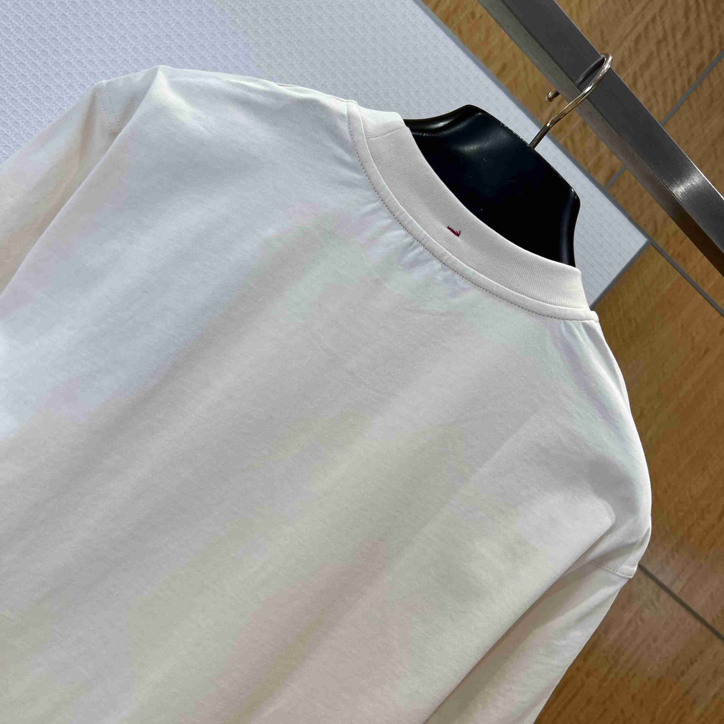 Moncler Cotton Blend T-Shirt with Denim Pocket - DopestKickz