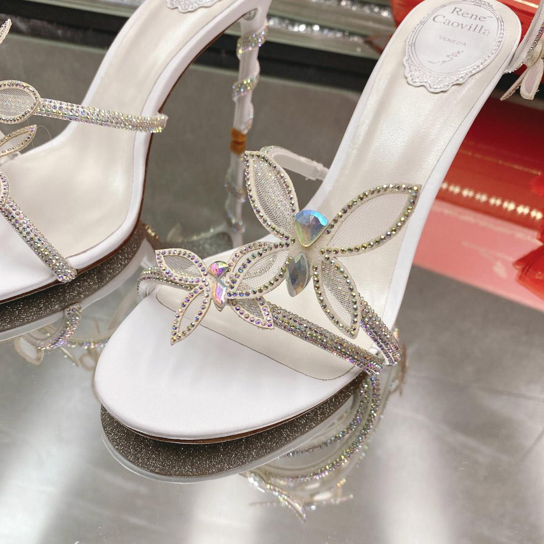 Rene Caovilla Embellished Margot Sandals - DopestKickz
