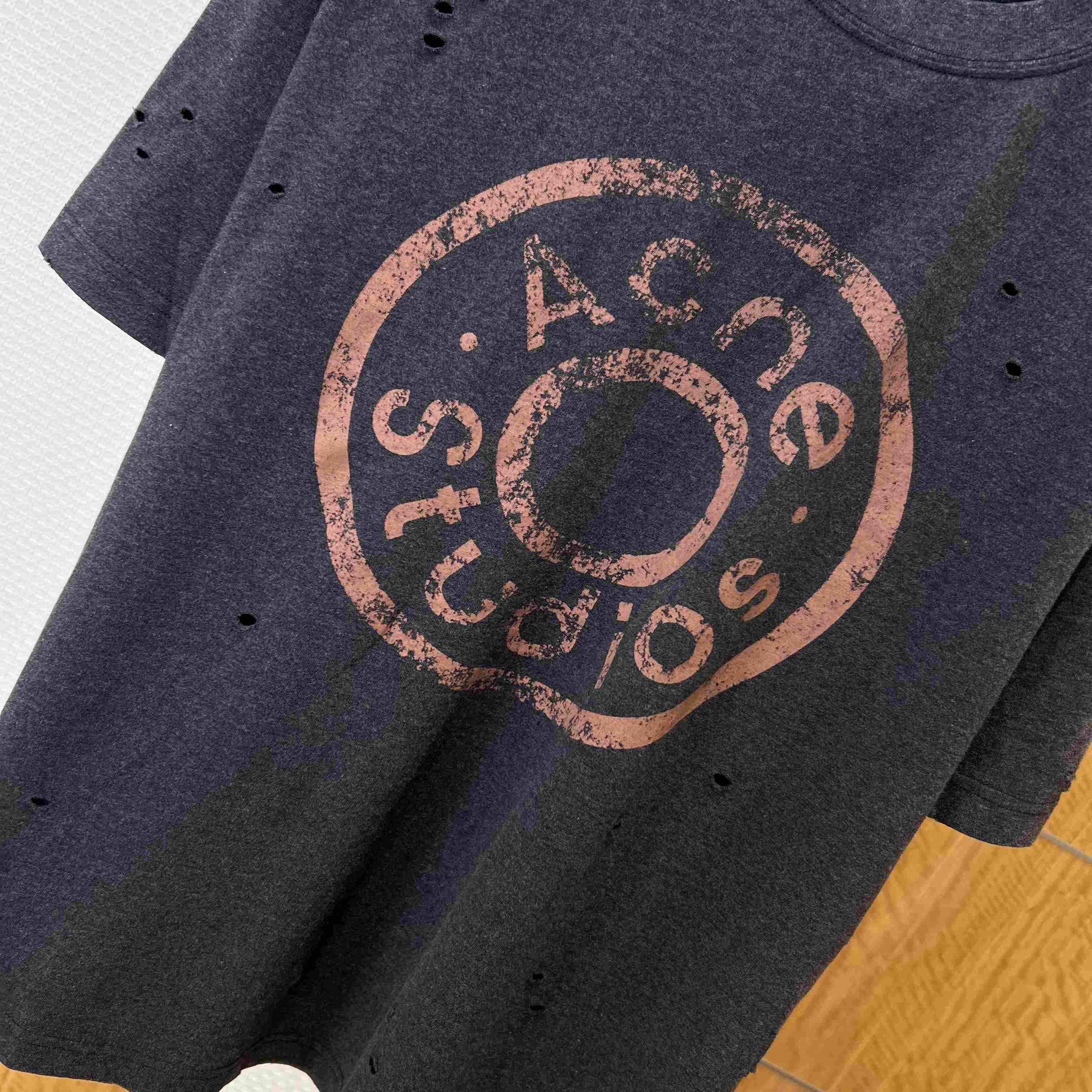 Acne Studios Distressed Logo T-shirt - DopestKickz