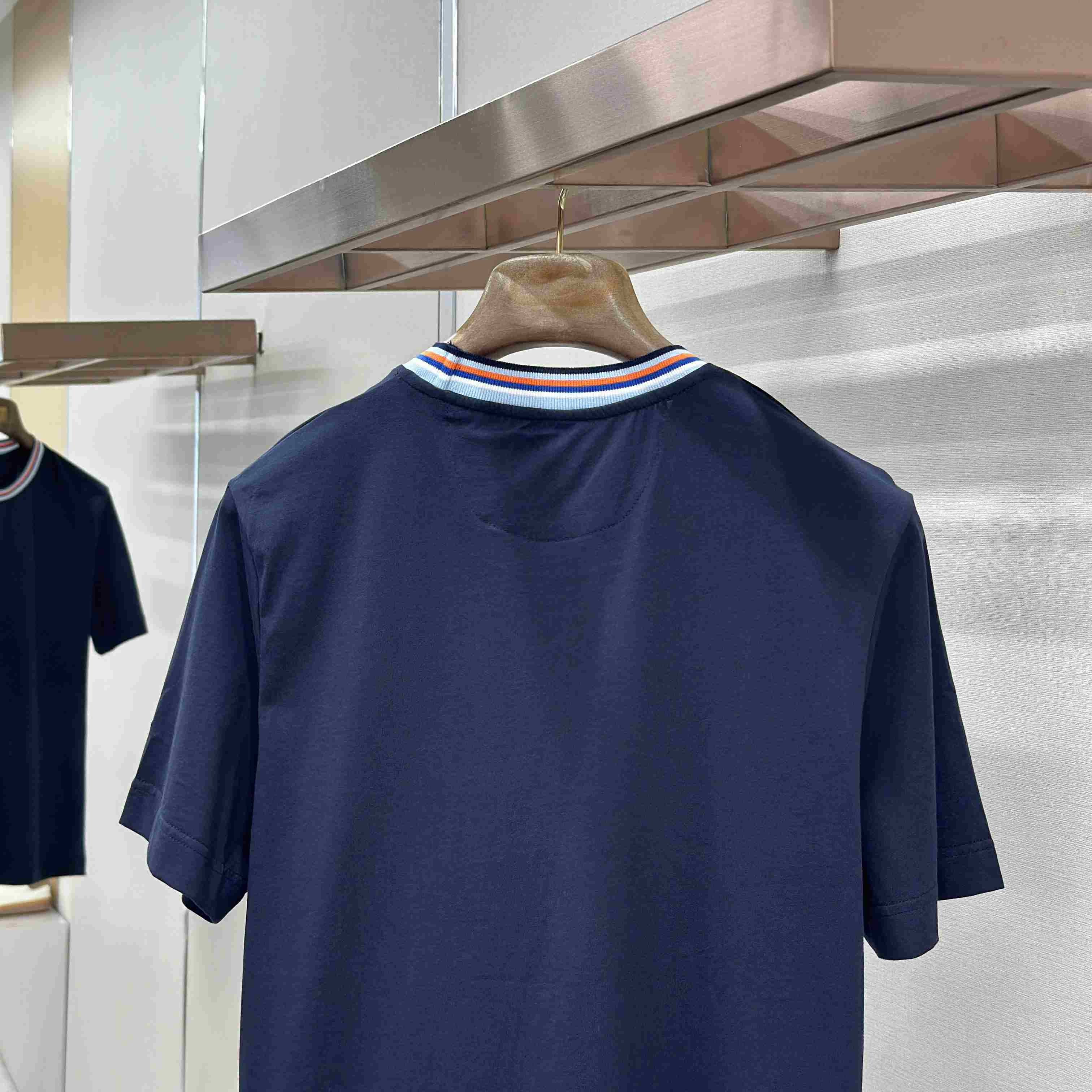 Fendi Dark Blue Cotton T-shirt - DopestKickz