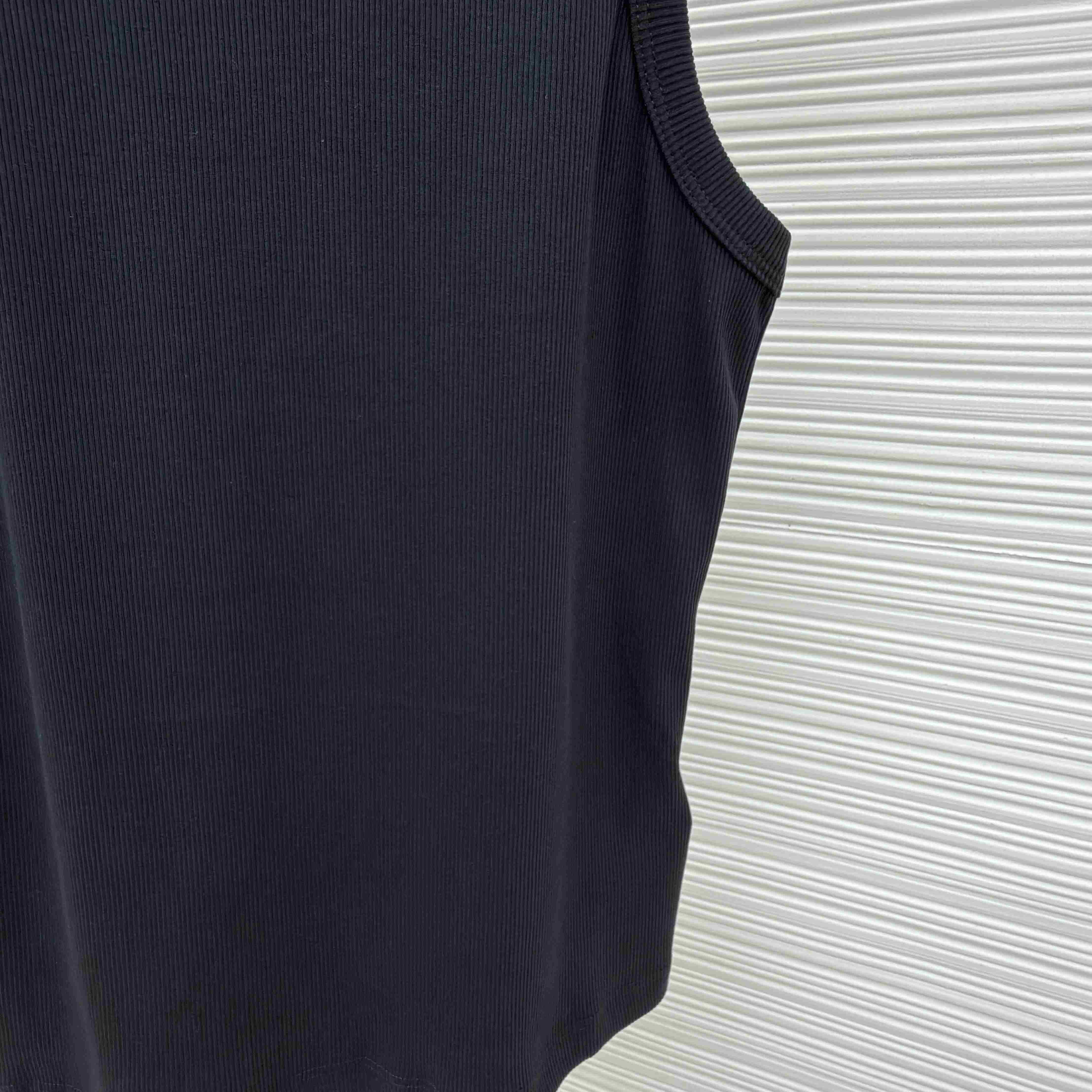 Celine Triomphe Tank Top In Ribbed Cotton - DopestKickz