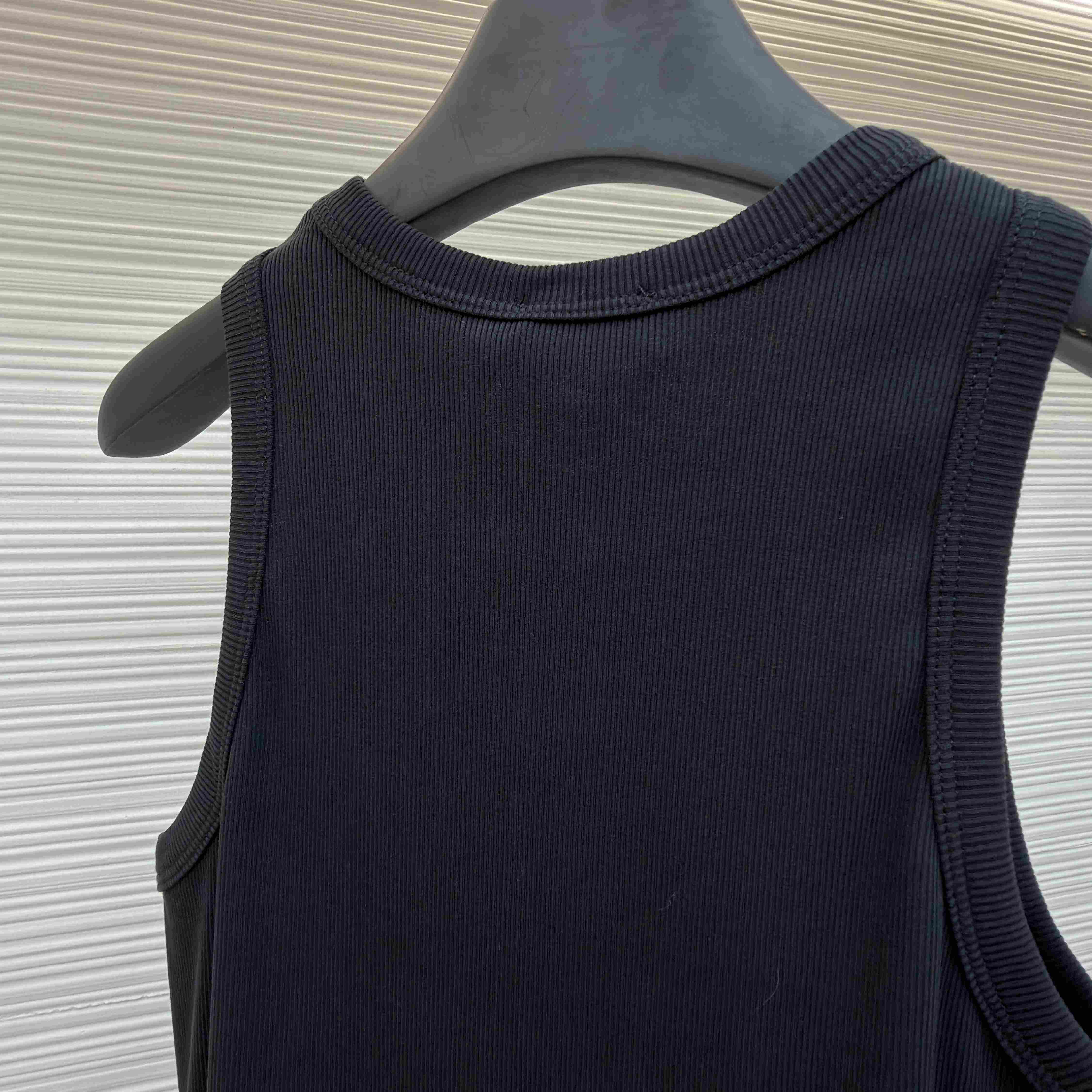 Celine Triomphe Tank Top In Ribbed Cotton - DopestKickz