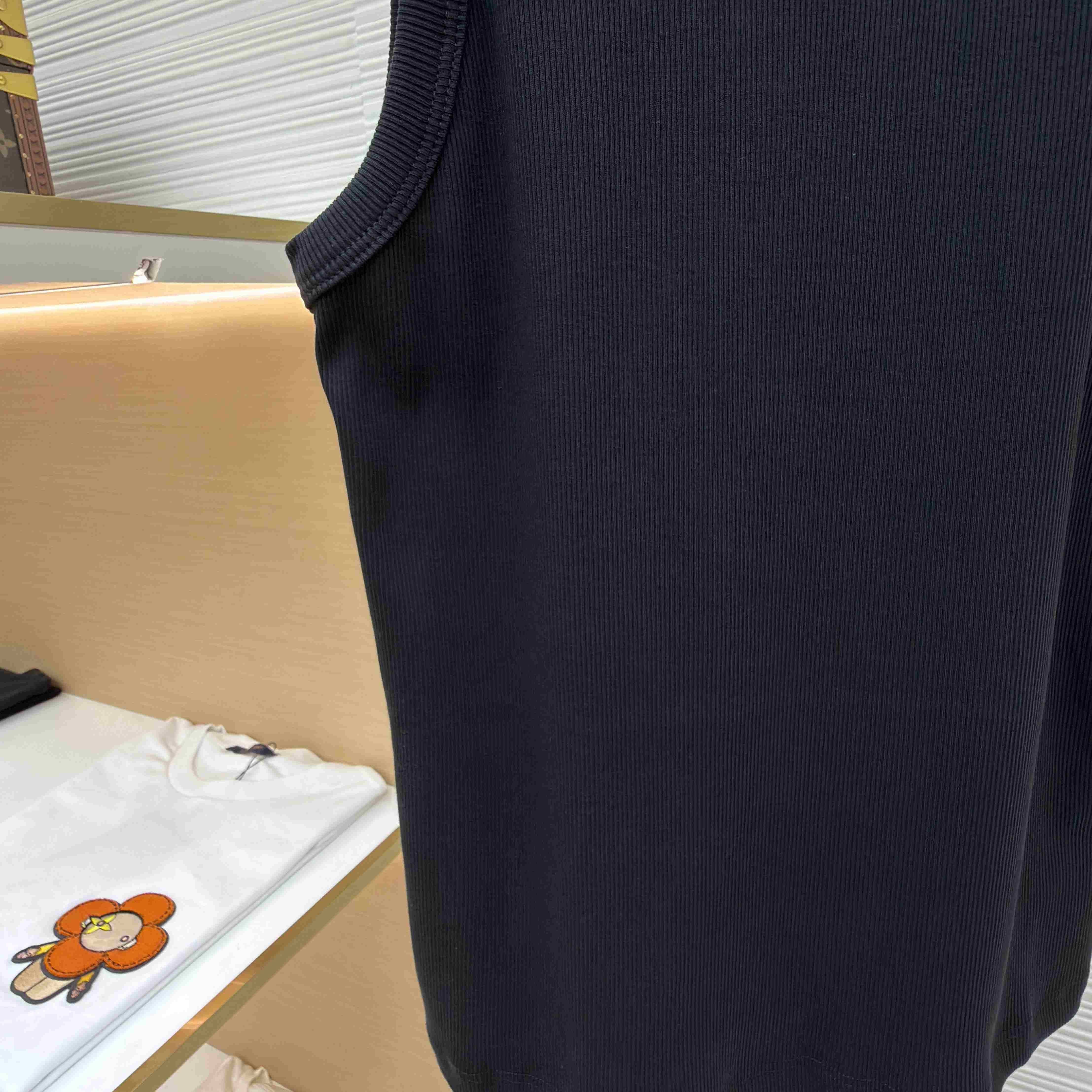 Celine Triomphe Tank Top In Ribbed Cotton - DopestKickz