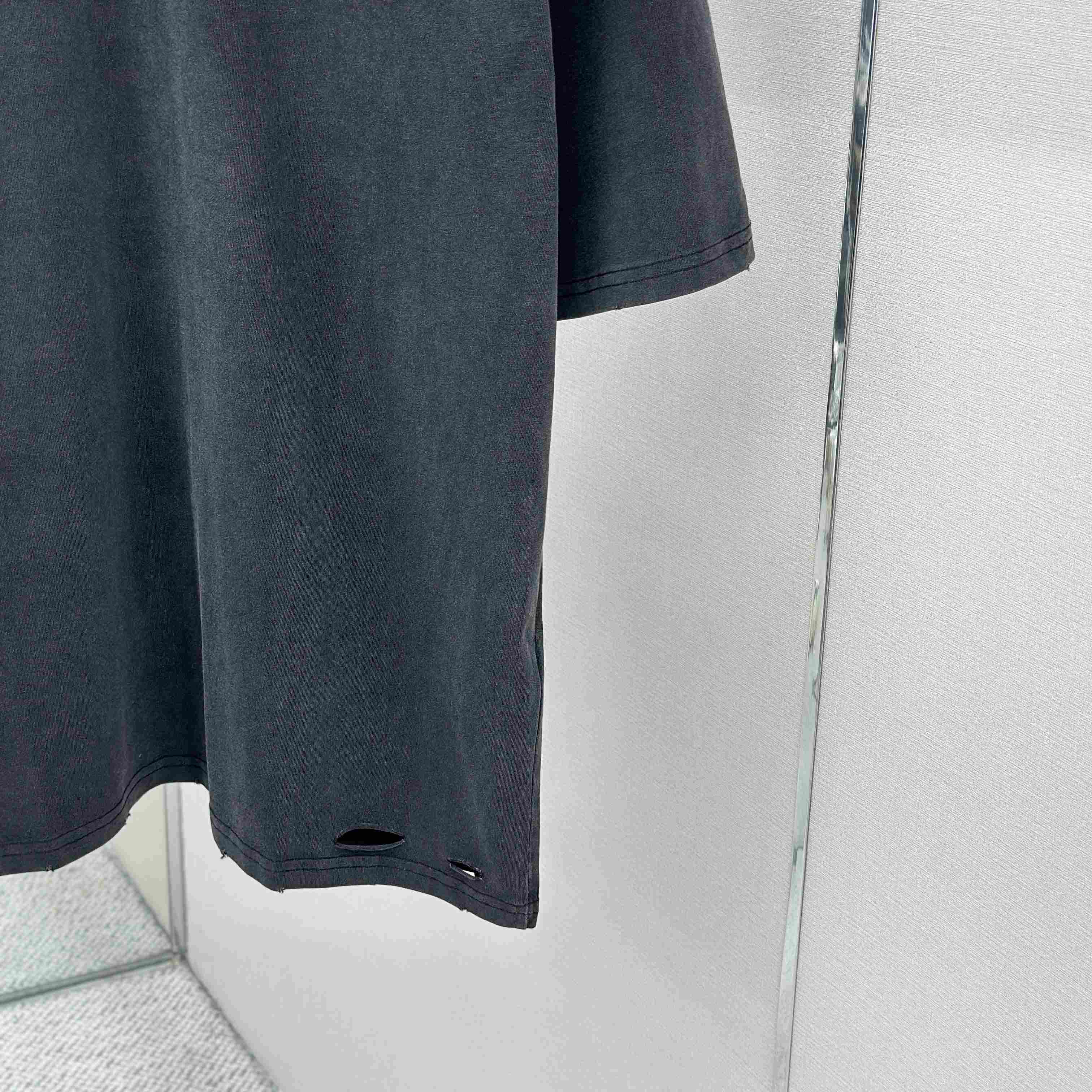 Balenciaga  Dirac Equation Oversized T-shirt In Washed Black/red - DopestKickz